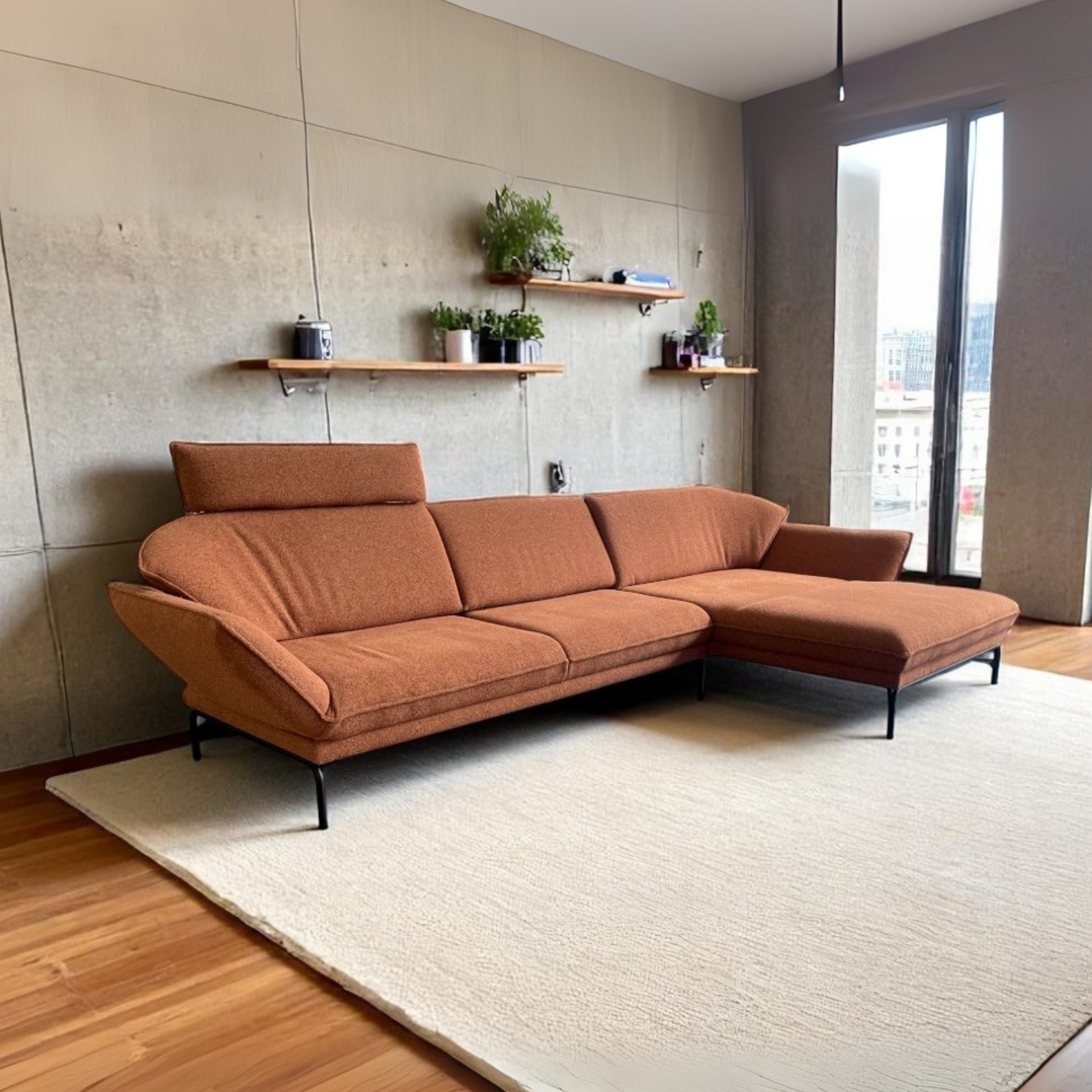 Ecksofa Himolla 1378 NOVA – Stoff Pura Grappa