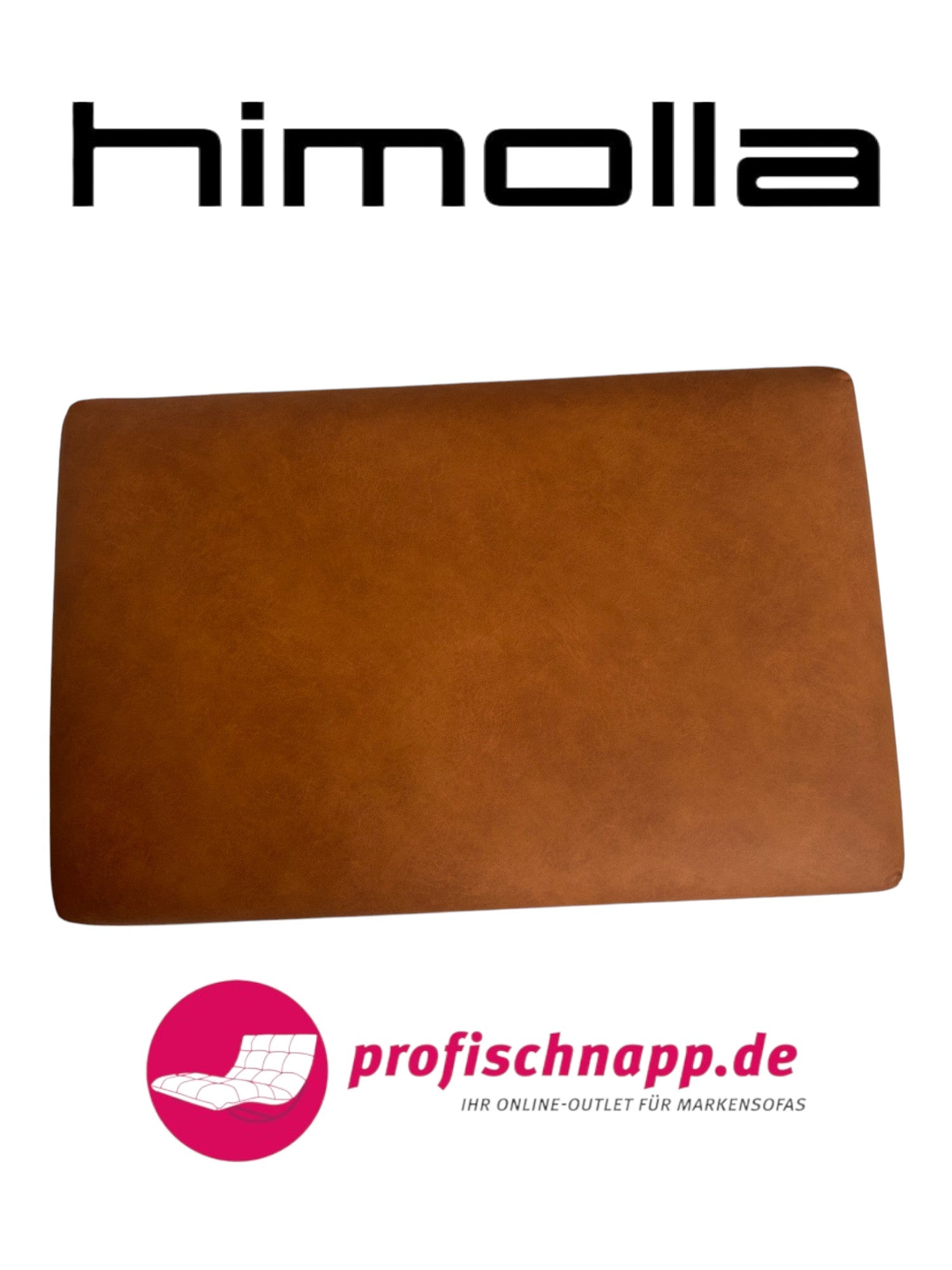Sofahocker Himolla 1456 – Eleganter Lederhocker mit 4 Füßen in Leonessa Almond
