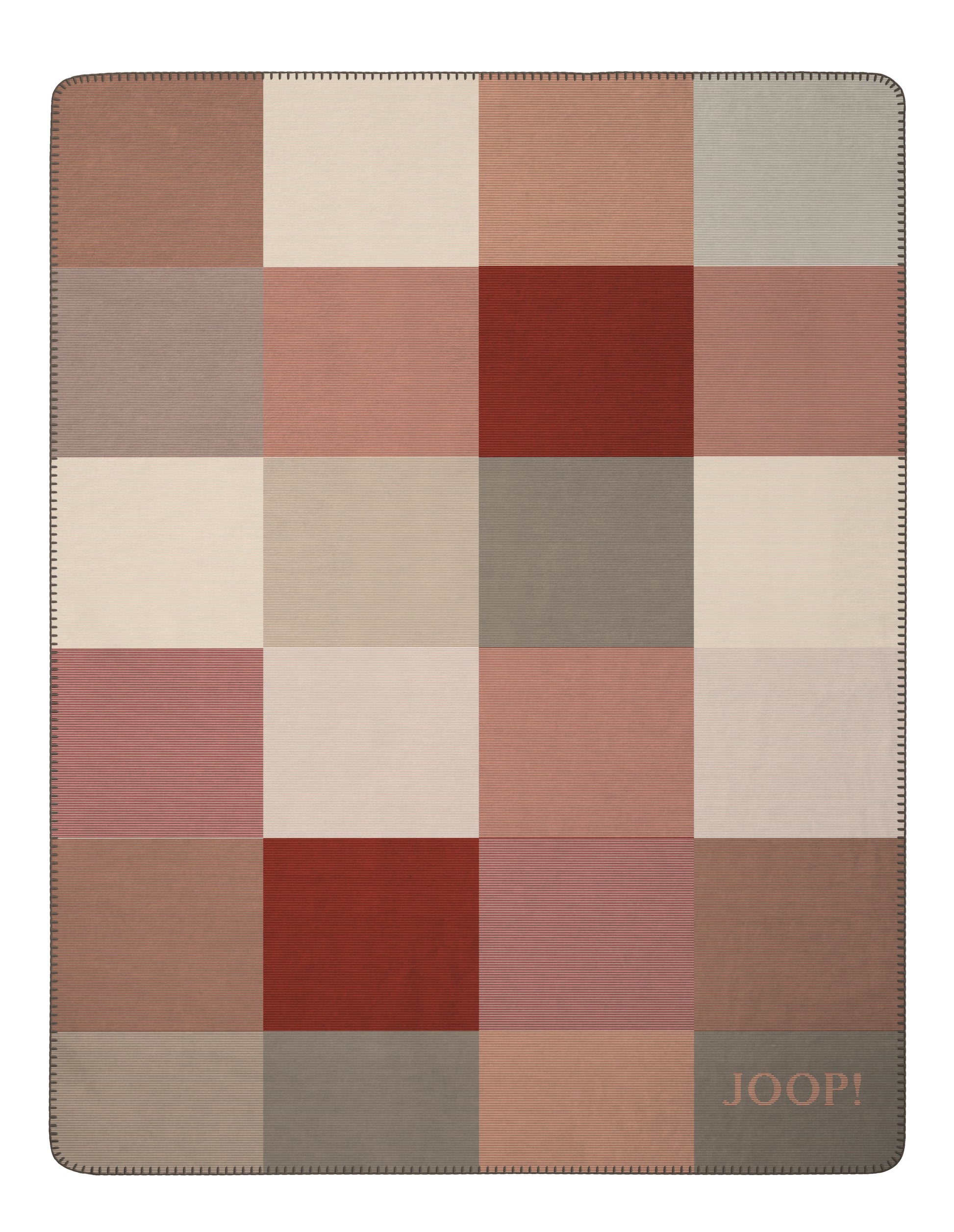 JOOP! Wohndecke Mosaic Rouge-Natur 150 x 200 cm