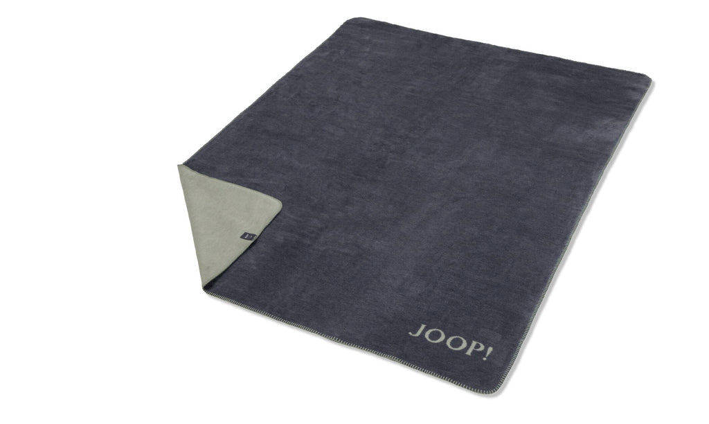 JOOP! Wohndecke Melange-Doubleface Navy-Oliv 150 x 200 cm