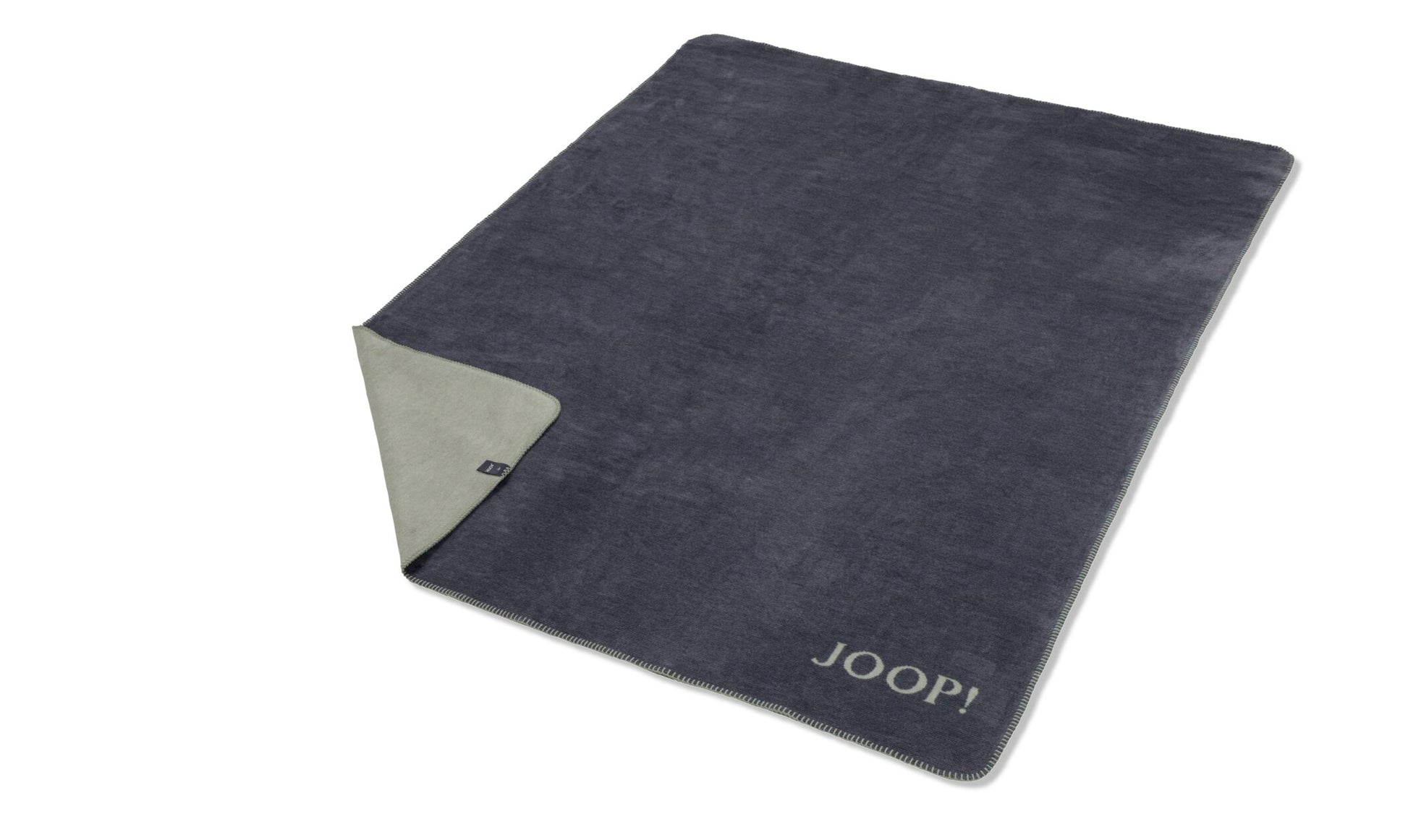 JOOP! Wohndecke Melange-Doubleface Navy-Oliv 150 x 200 cm