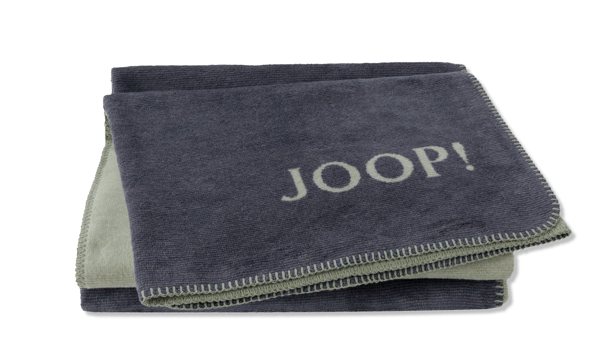 JOOP! Wohndecke Melange-Doubleface Navy-Oliv 150 x 200 cm