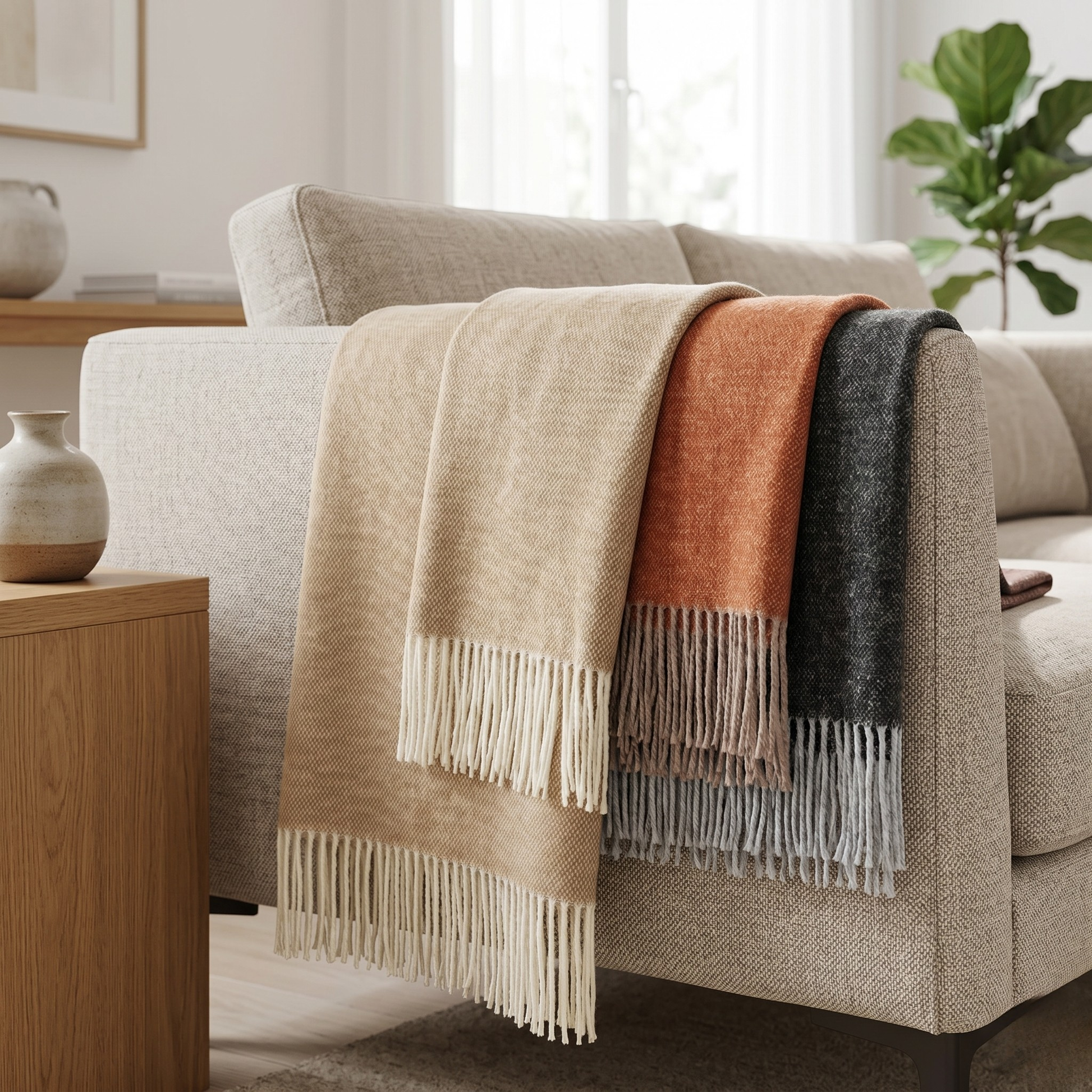 Wohndecke 'Fransenplaid'