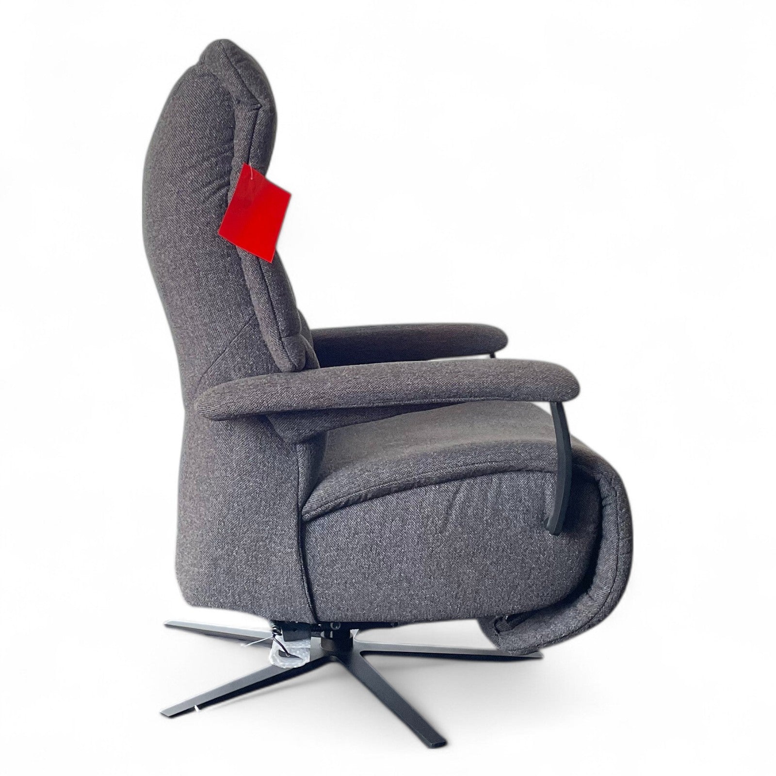 Sessel Himolla 7050 Easy-Swing "Medium" – Melange Cola, 2-Motorig, Aufstehhilfe