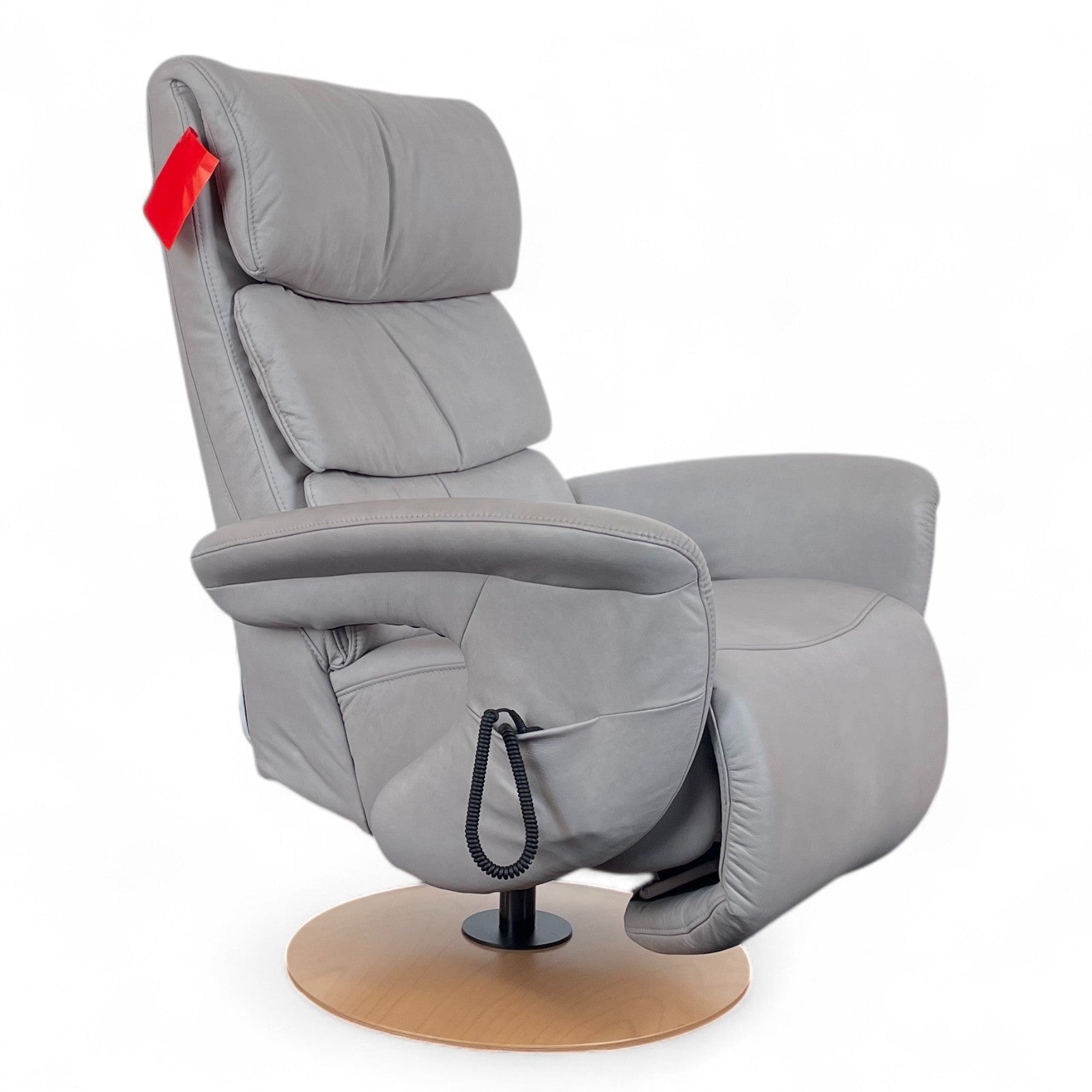 Sessel Himolla 7428 Easyswing – Soft Nappa Leder Asche, 2-Motorig, Aufstehhilfe