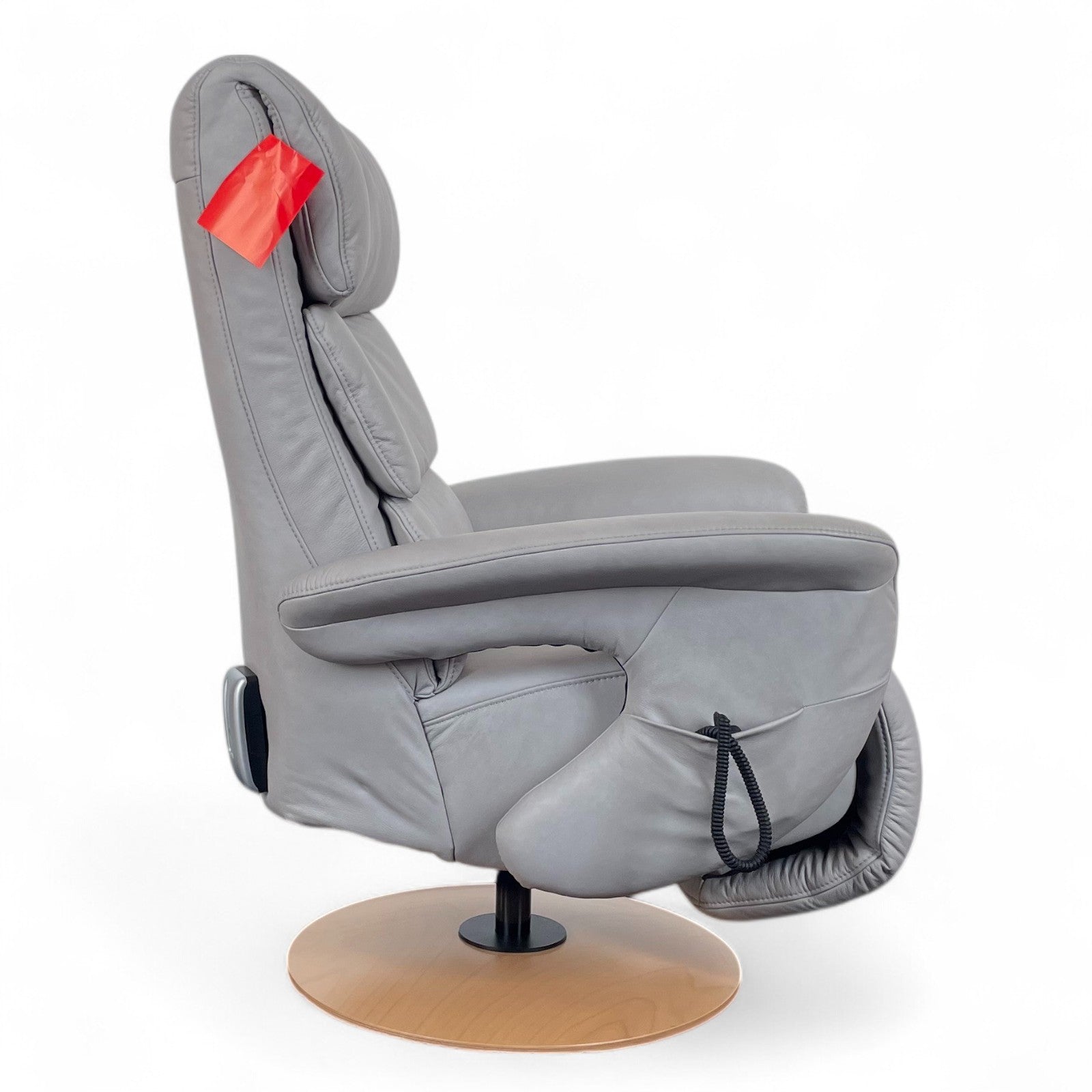 Sessel Himolla 7428 Easyswing – Soft Nappa Leder Asche, 2-Motorig, Aufstehhilfe