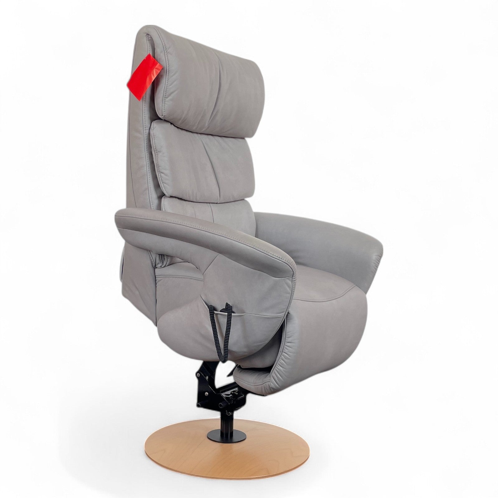 Sessel Himolla 7428 Easyswing – Soft Nappa Leder Asche, 2-Motorig, Aufstehhilfe