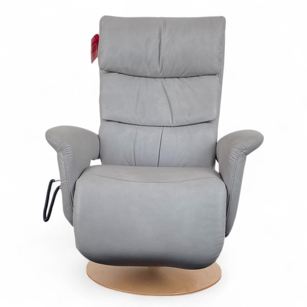 Sessel Himolla 7428 Easyswing – Soft Nappa Leder Asche, 2-Motorig, Aufstehhilfe