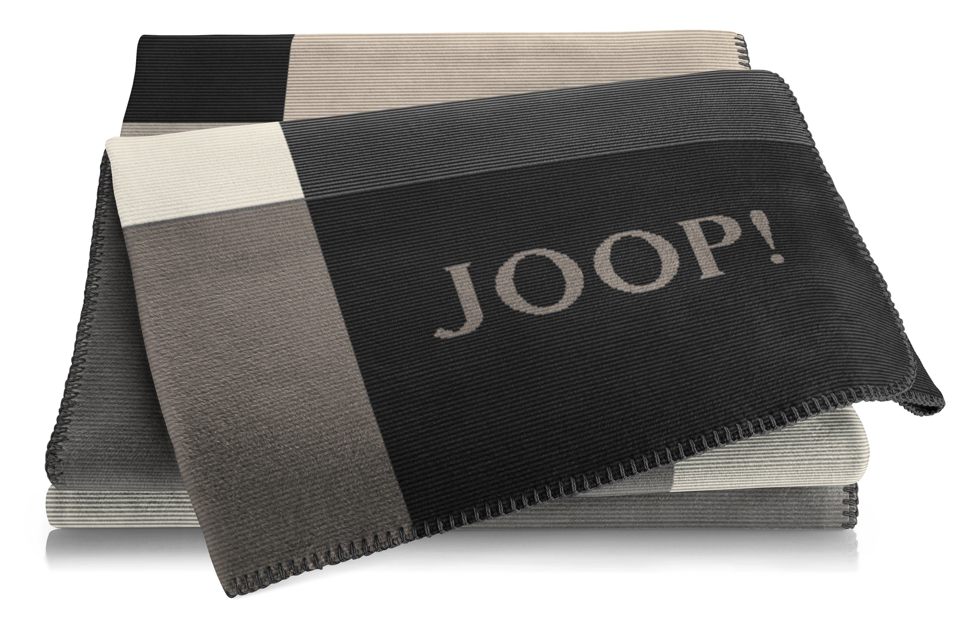 JOOP! Wohndecke Mosaic Schwarz-Natur 150 x 200 cm