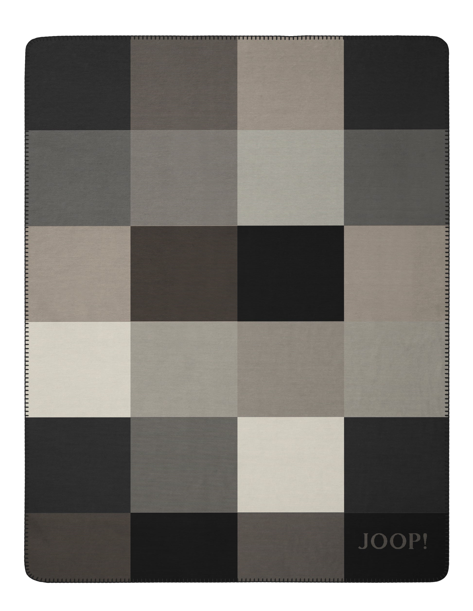 JOOP! Wohndecke Mosaic Schwarz-Natur 150 x 200 cm