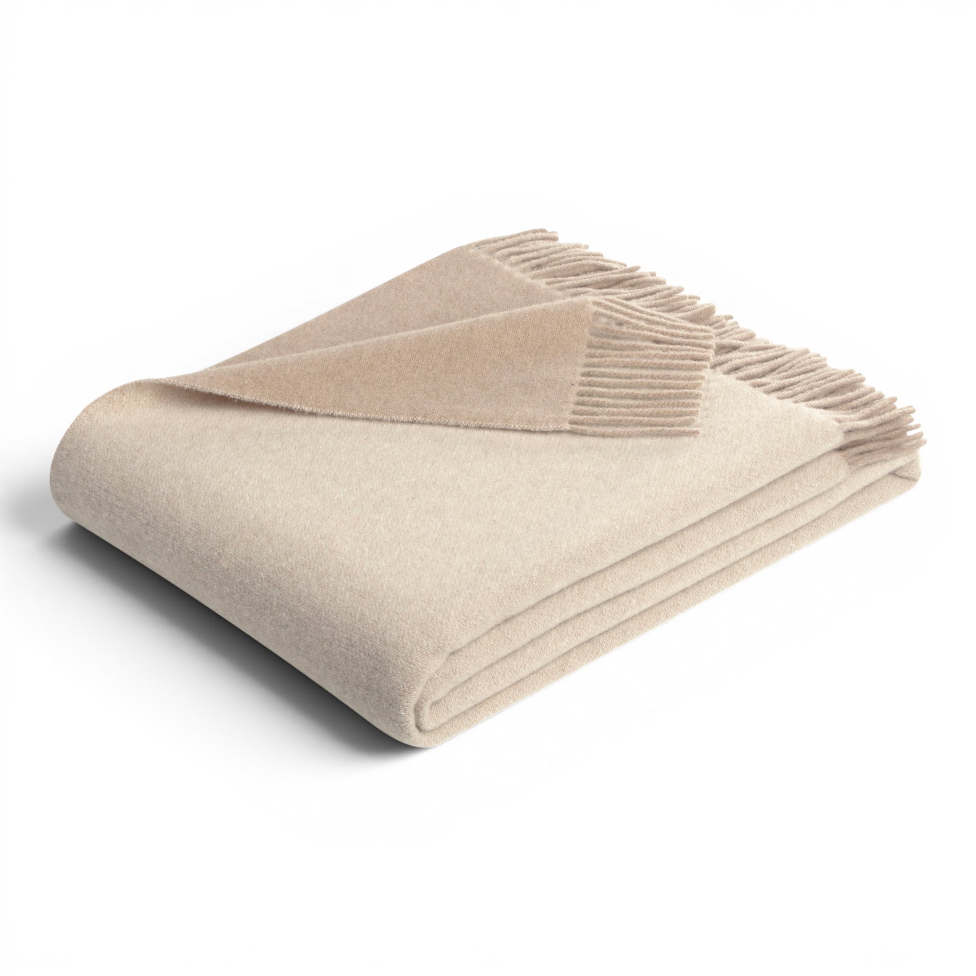 Wohndecke 'Wool' mit Fransen