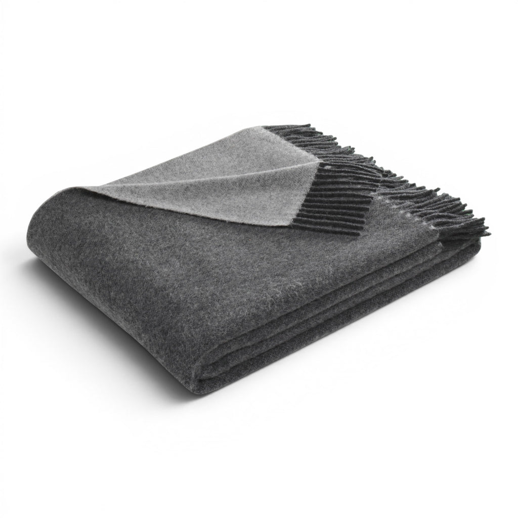 Wohndecke 'Wool' mit Fransen
