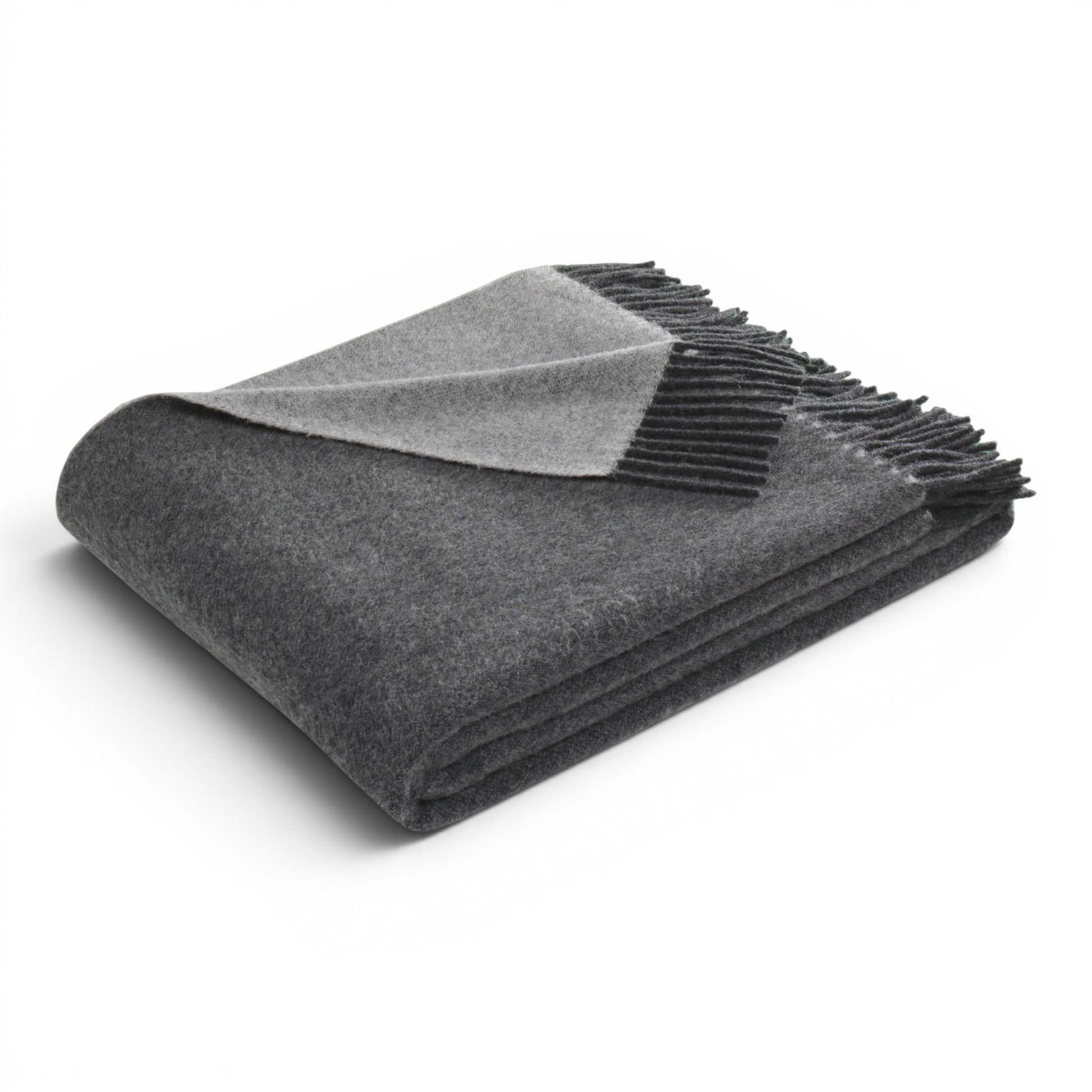 Wohndecke 'Wool' mit Fransen