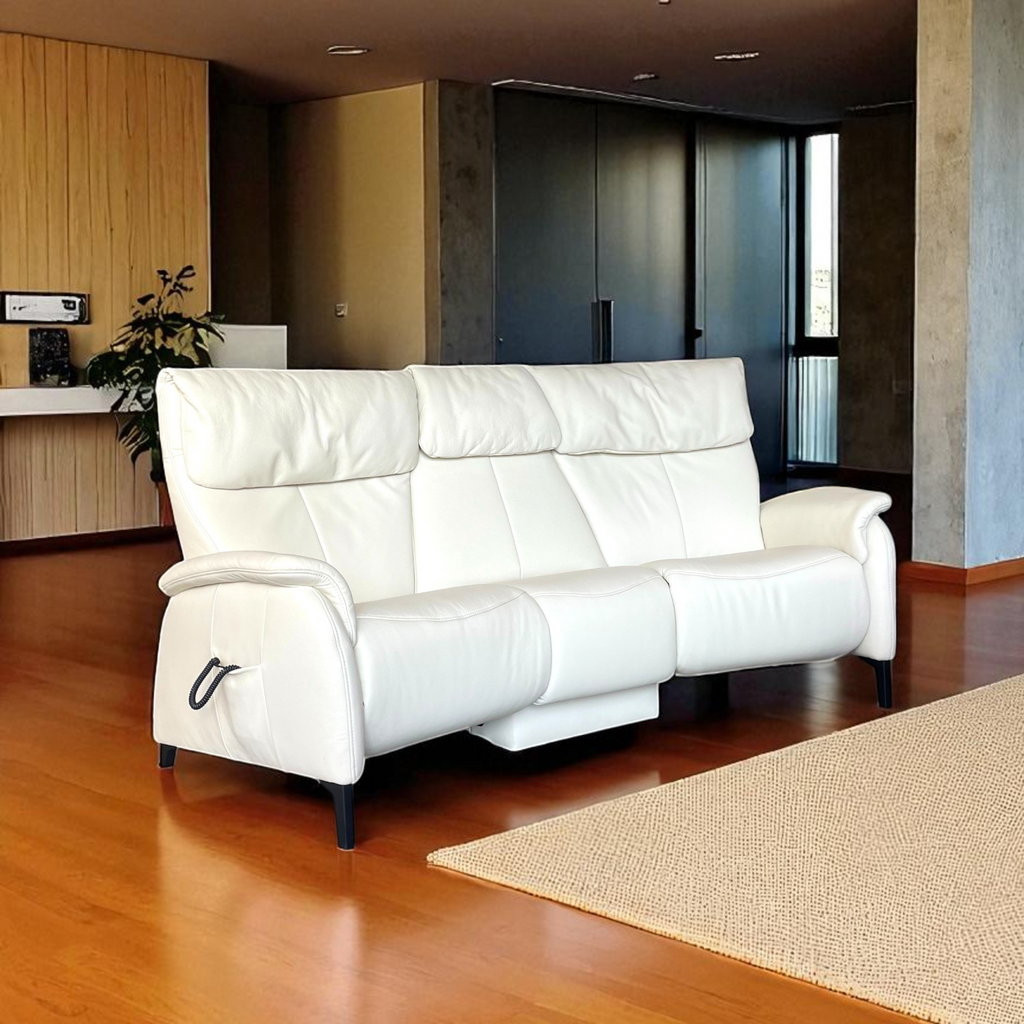 Sofa Himolla 4867 Trapezsofa – Longlife Leder Soft Bianco
