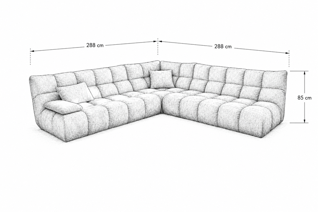 Modulsofa „EASY“ – Stoff Sheep Macchiato