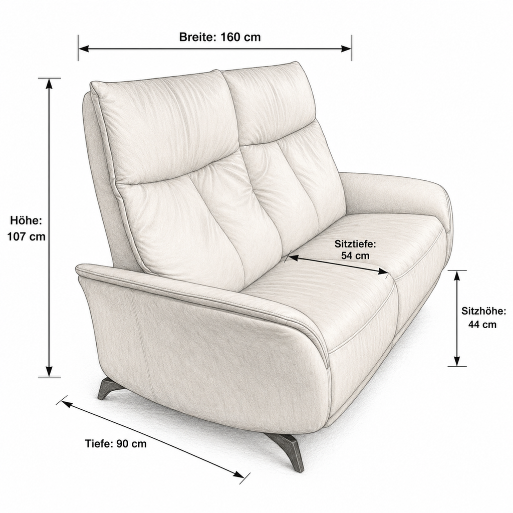 Himolla 4061 Cumuly Comfort – 2,5-Sitzer in Longlife Soft Delfin