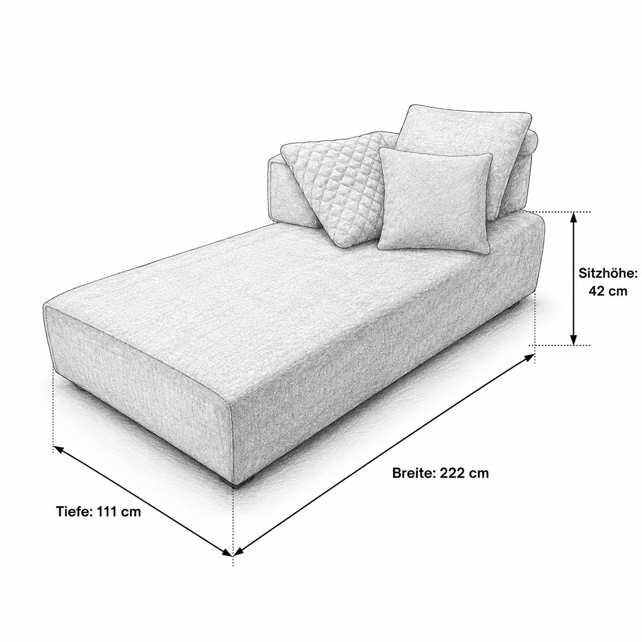 Lounge Sofa W.Schillig 19160 "mosaicSit" – Stoff Sheep