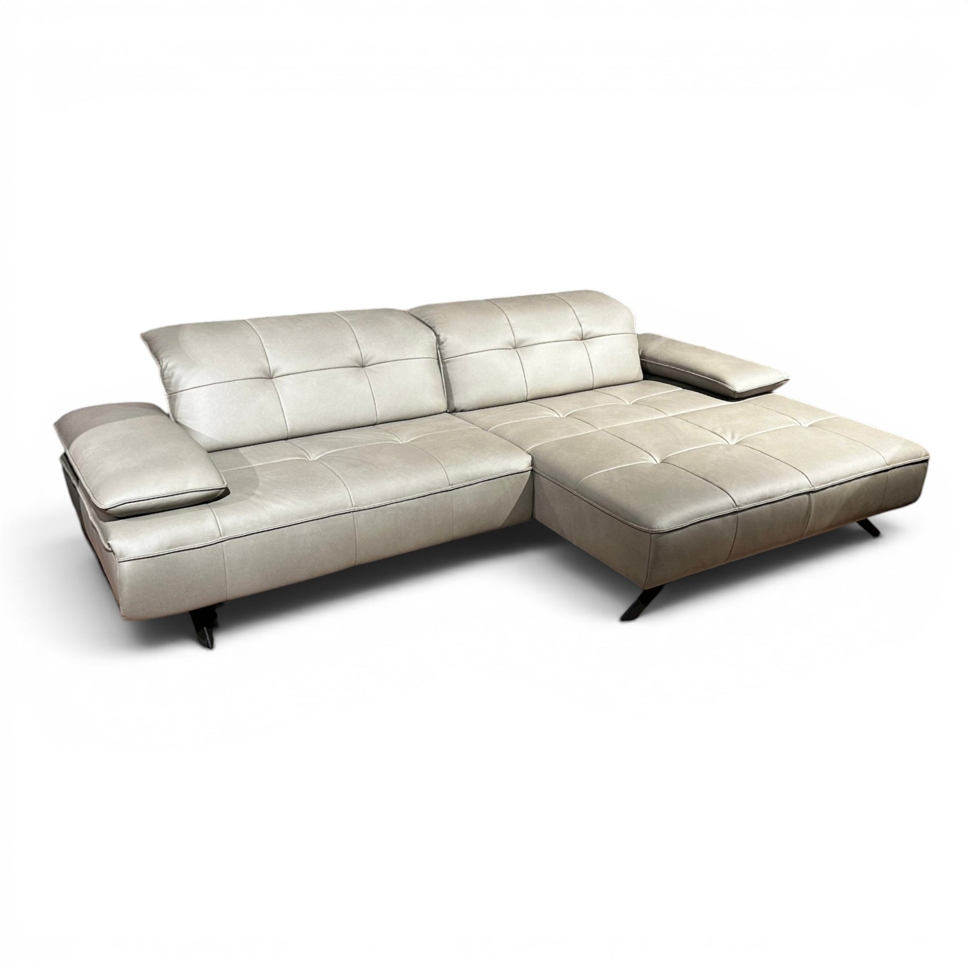 JOOP! 8111 Square Ecksofa – Leder Soft Nappa Shadow