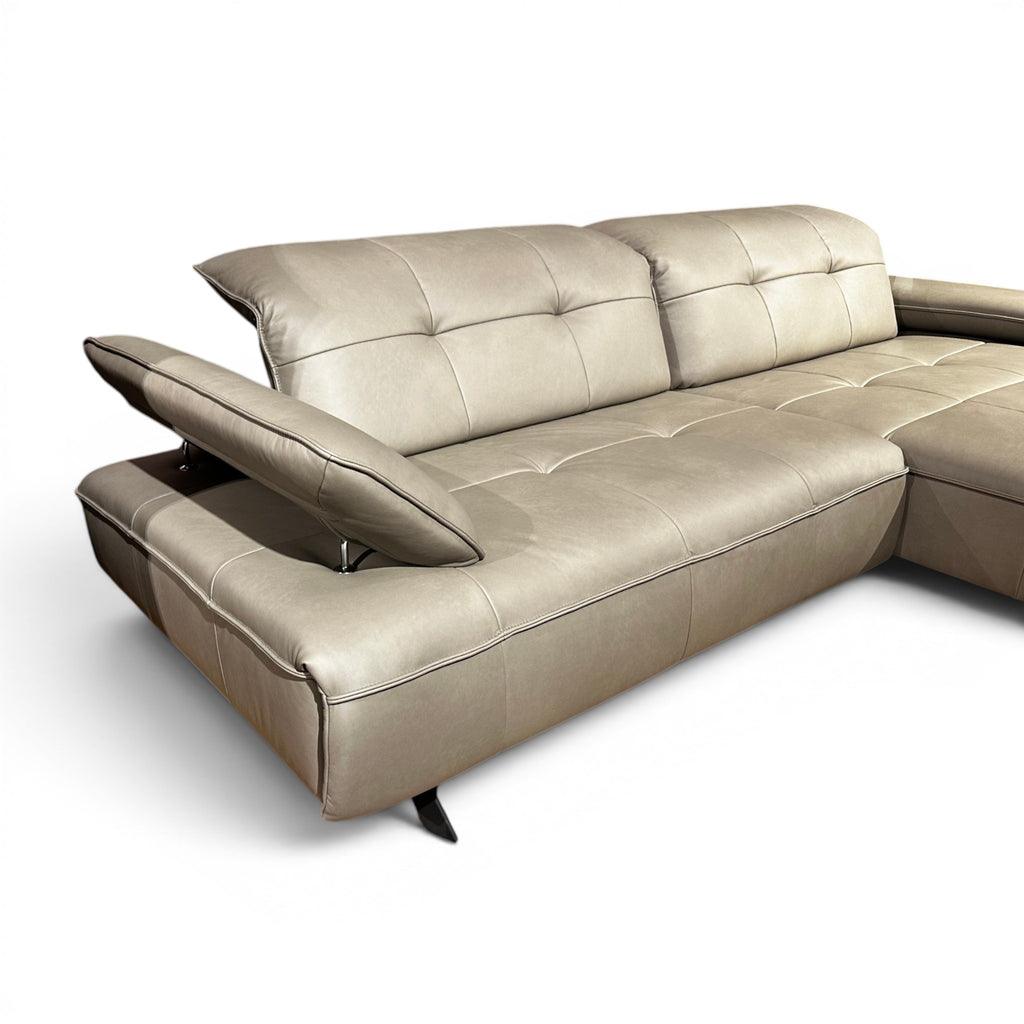JOOP! 8111 Square Ecksofa – Leder Soft Nappa Shadow