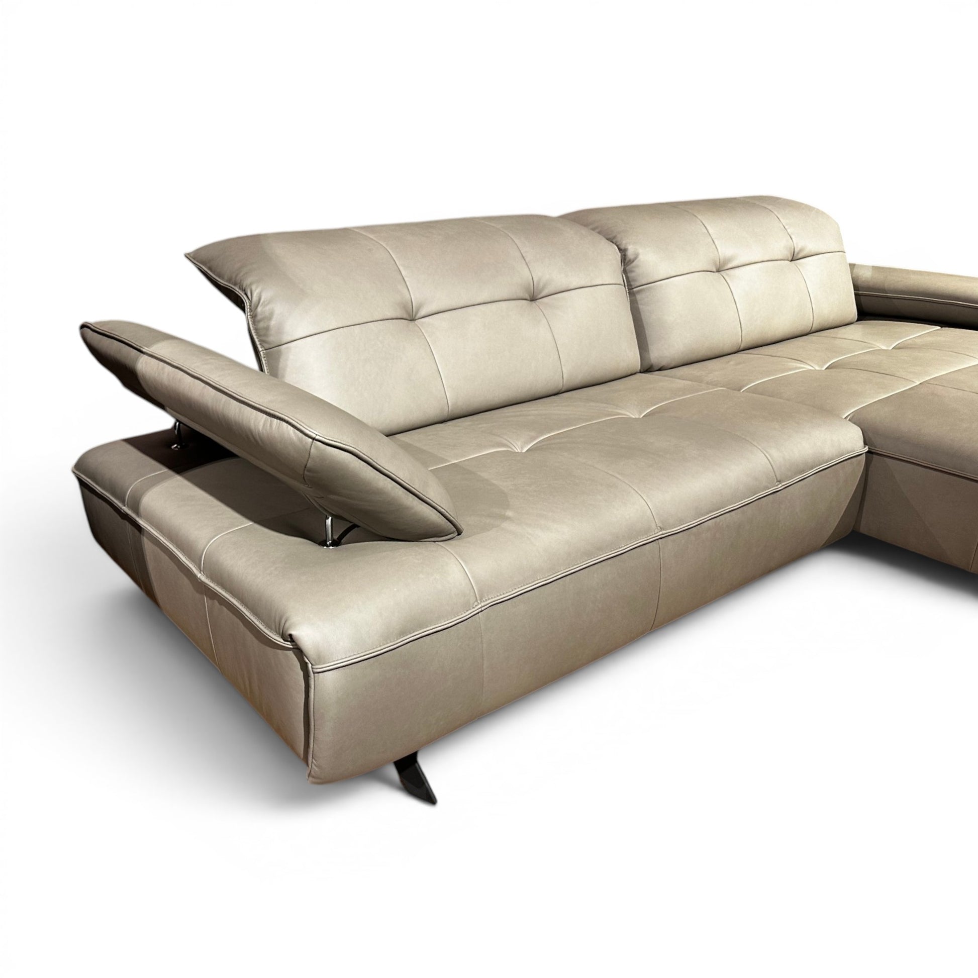 JOOP! 8111 Square Ecksofa – Leder Soft Nappa Shadow