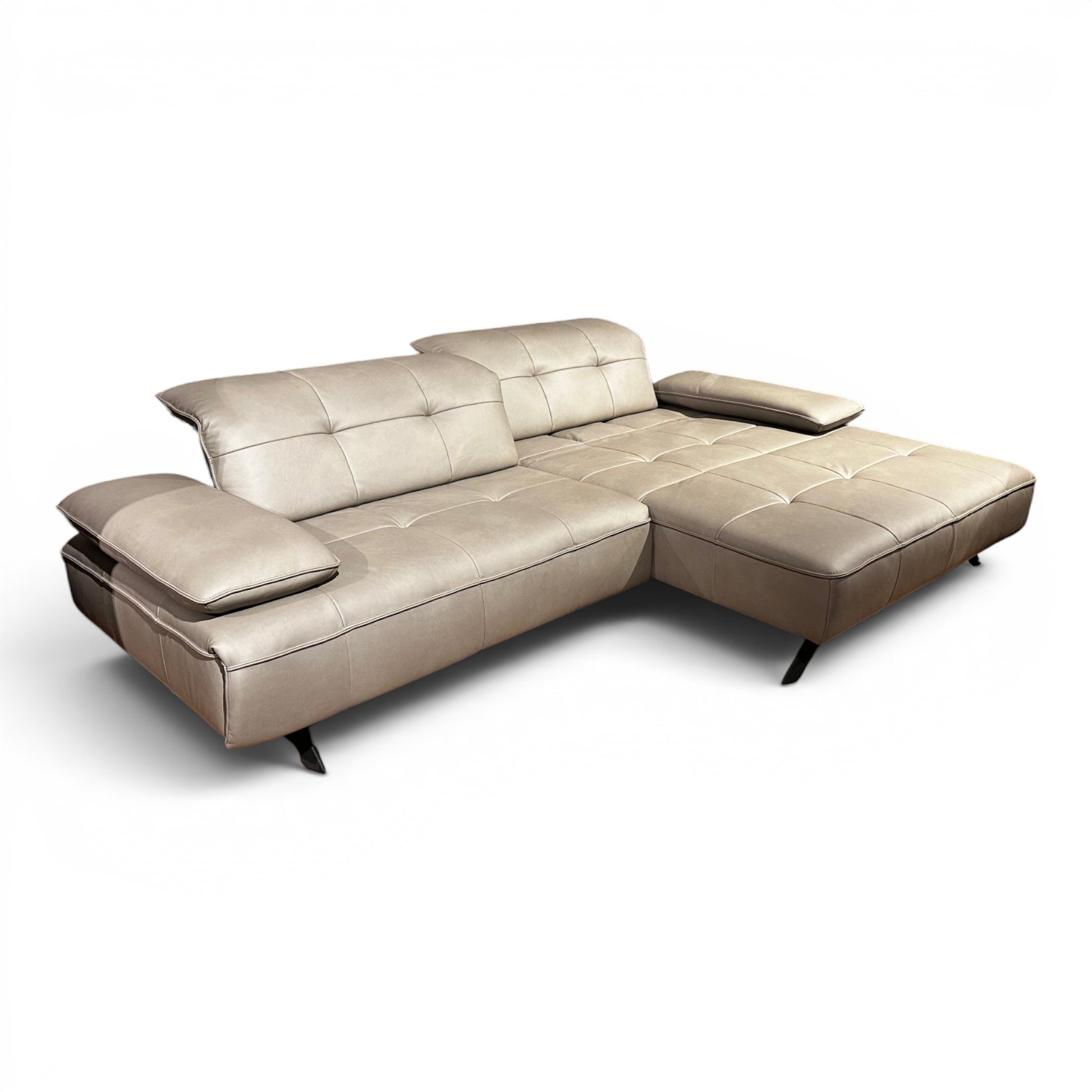 JOOP! 8111 Square Ecksofa – Leder Soft Nappa Shadow