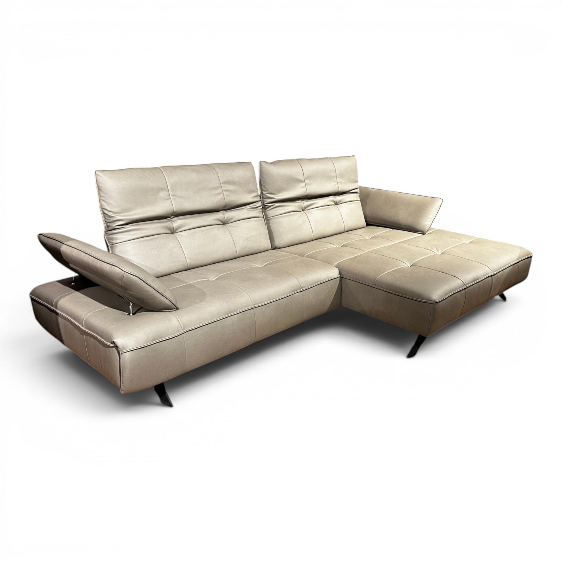 JOOP! 8111 Square Ecksofa – Leder Soft Nappa Shadow