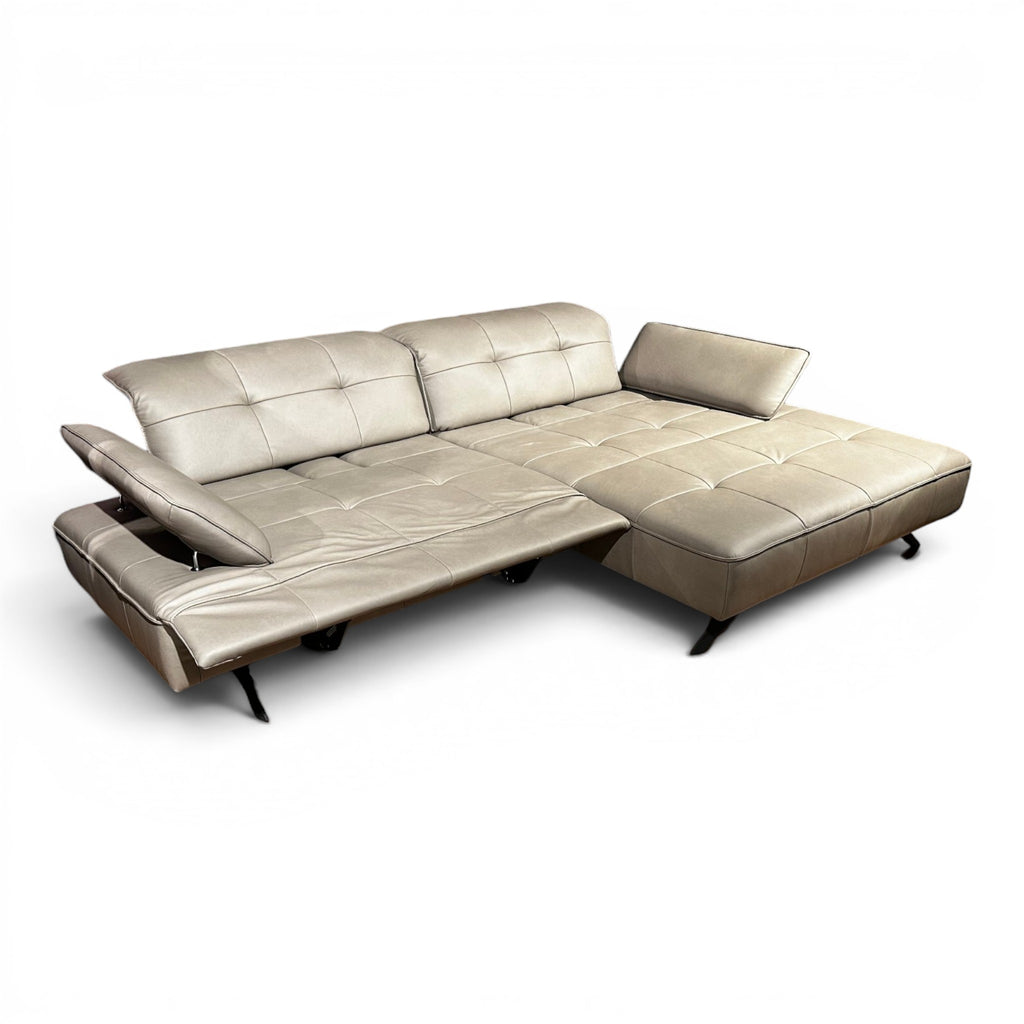 JOOP! 8111 Square Ecksofa – Leder Soft Nappa Shadow