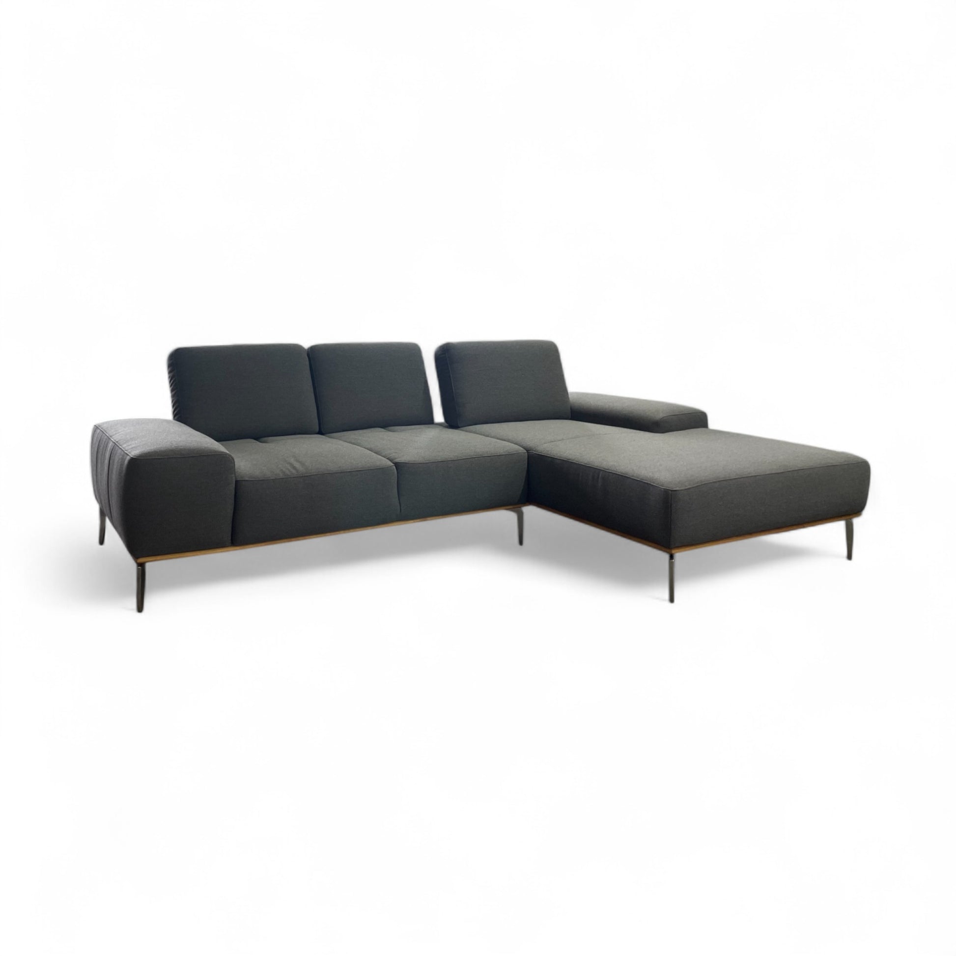 Ecksofa W.Schillig 16555 "run" – Stoff Grau