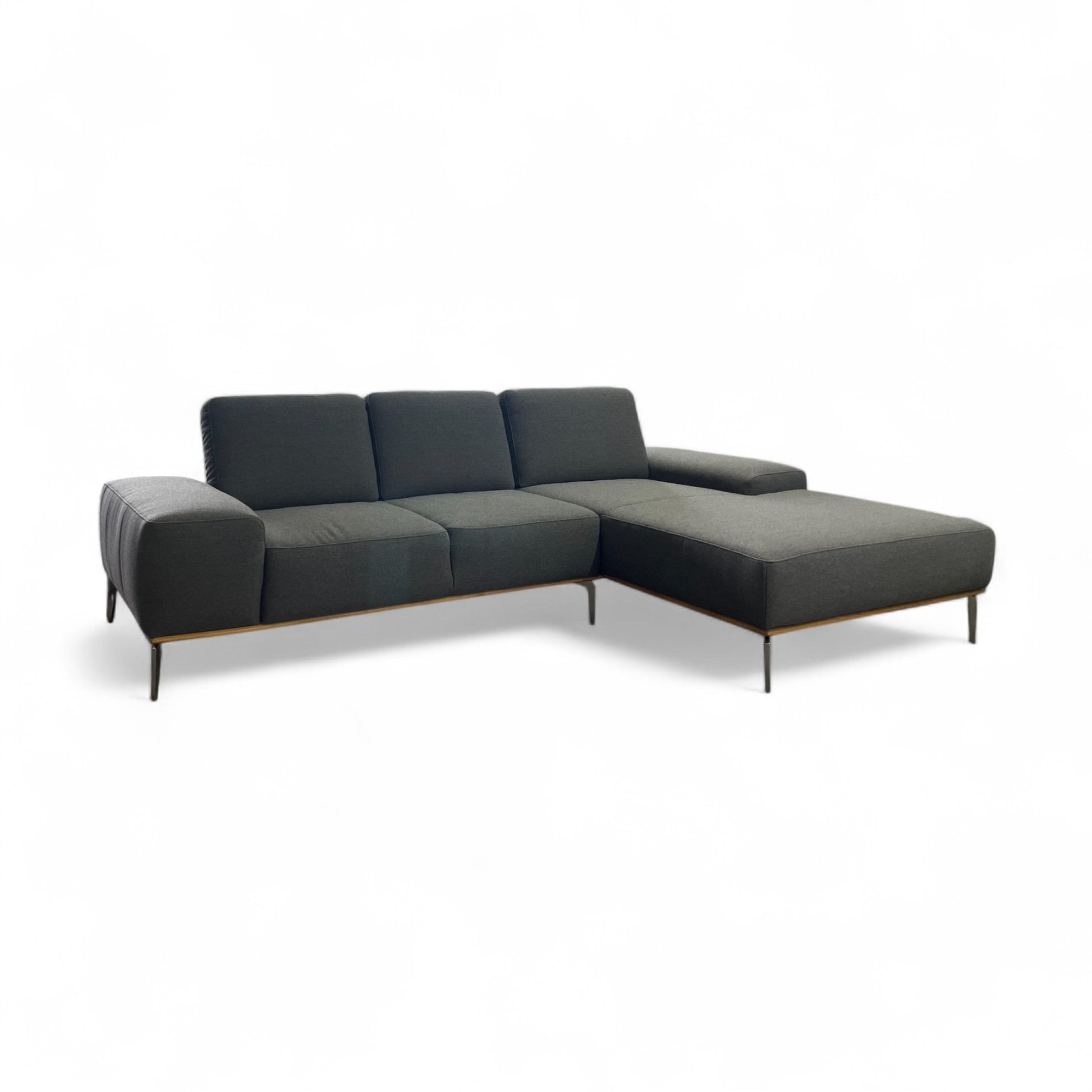 Ecksofa W.Schillig 16555 "run" – Stoff Grau