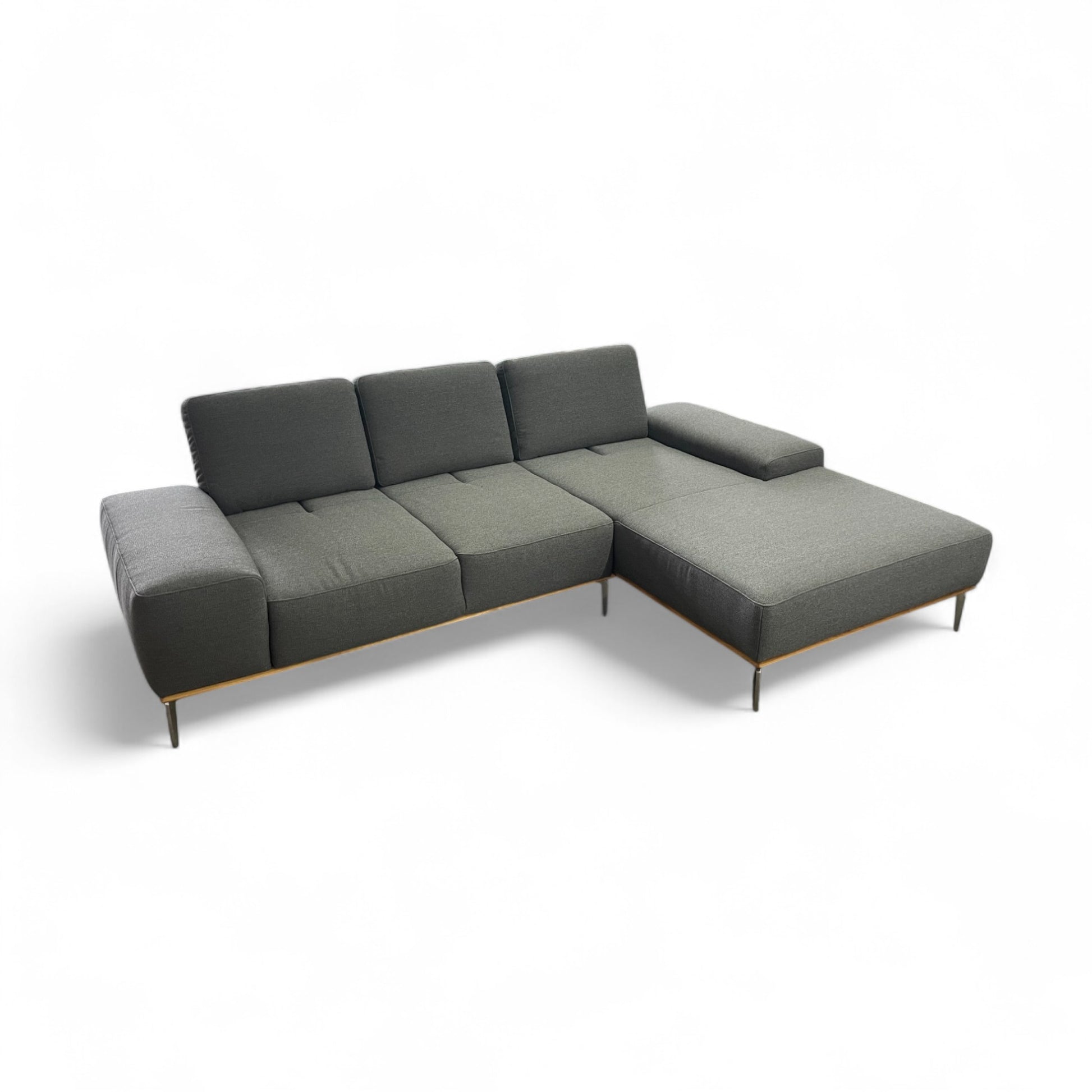Ecksofa W.Schillig 16555 "run" – Stoff Grau