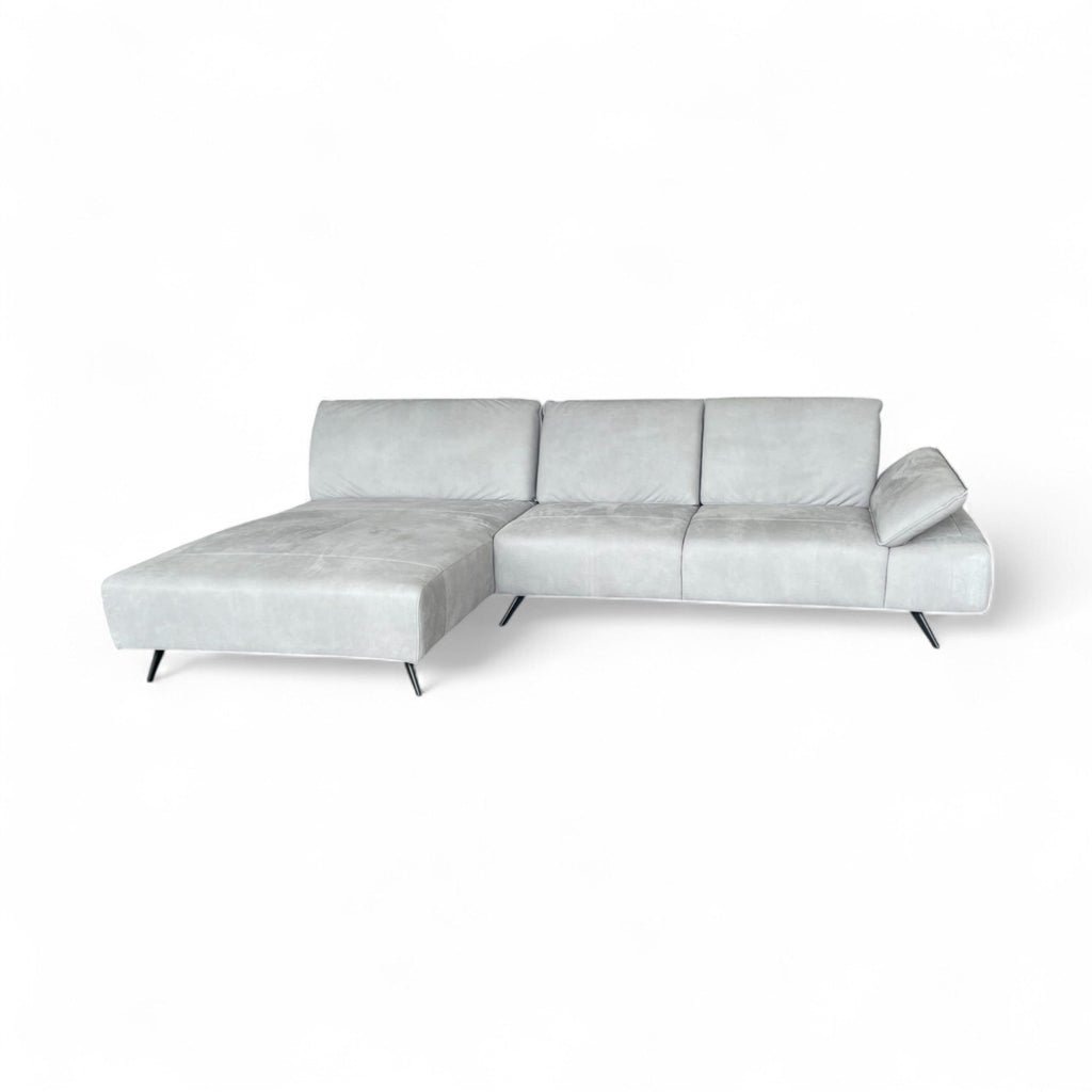 Ecksofa W.Schillig 16554 "fox" – Anilinleder Grau