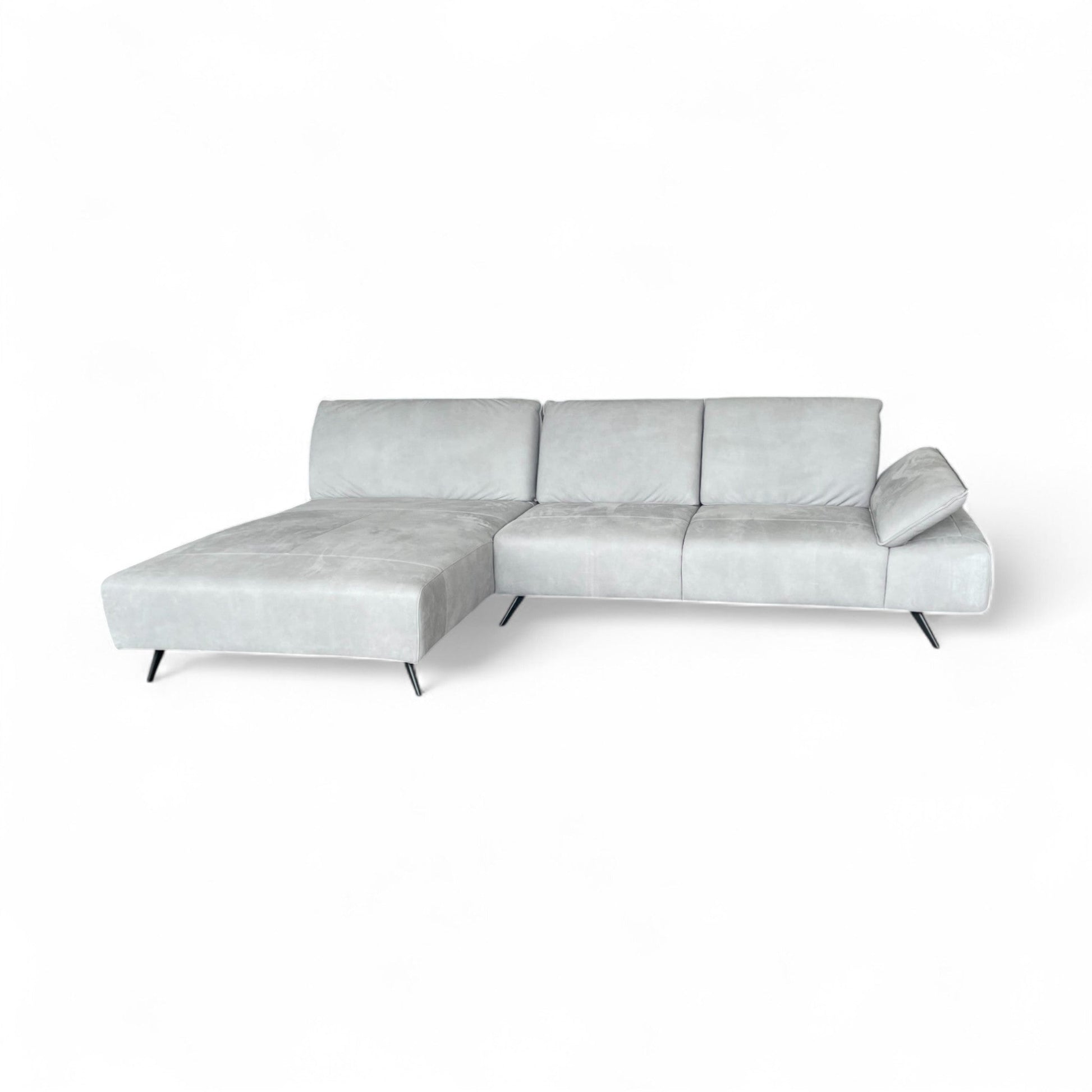 Ecksofa W.Schillig 16554 "fox" – Anilinleder Grau
