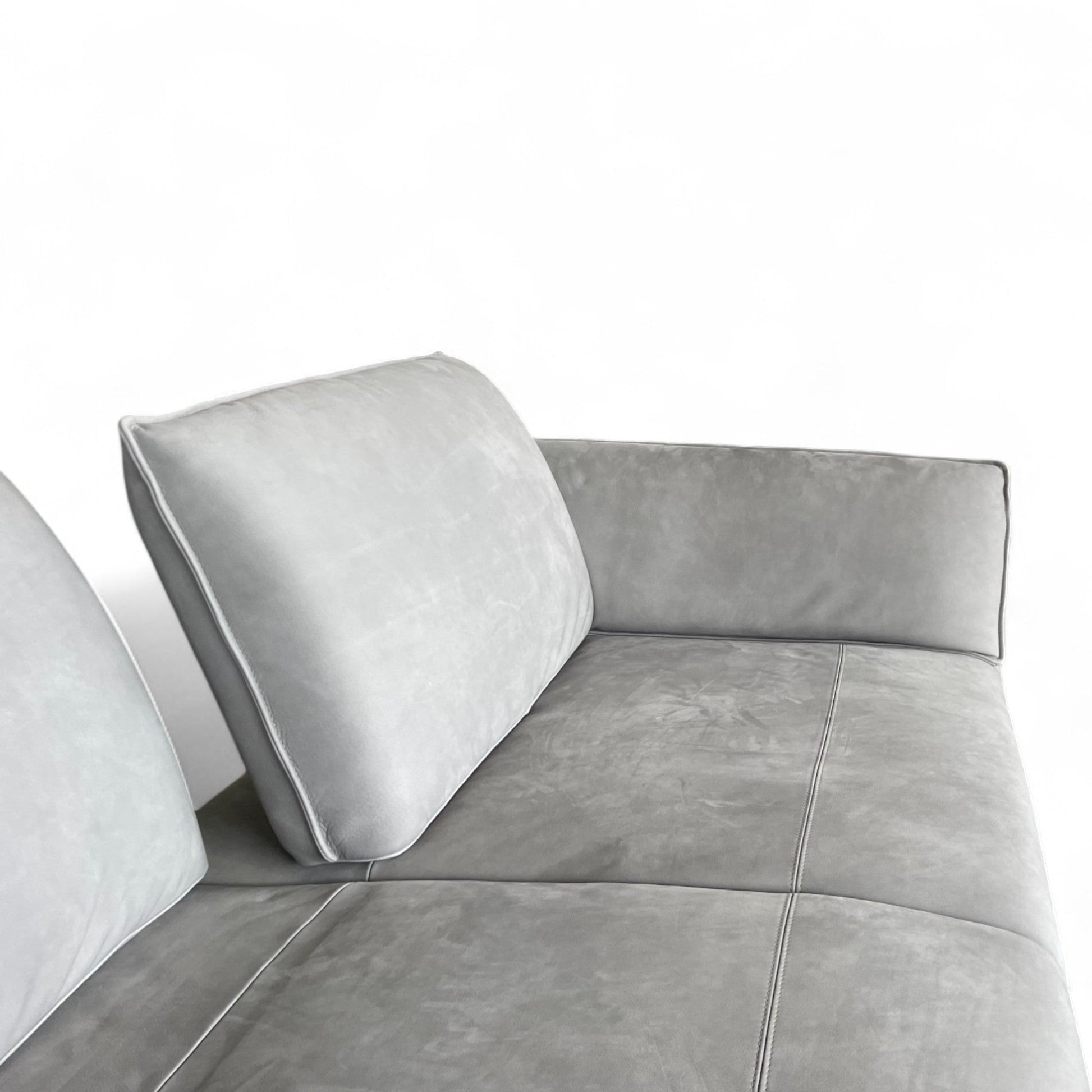 Ecksofa W.Schillig 16554 "fox" – Anilinleder Grau
