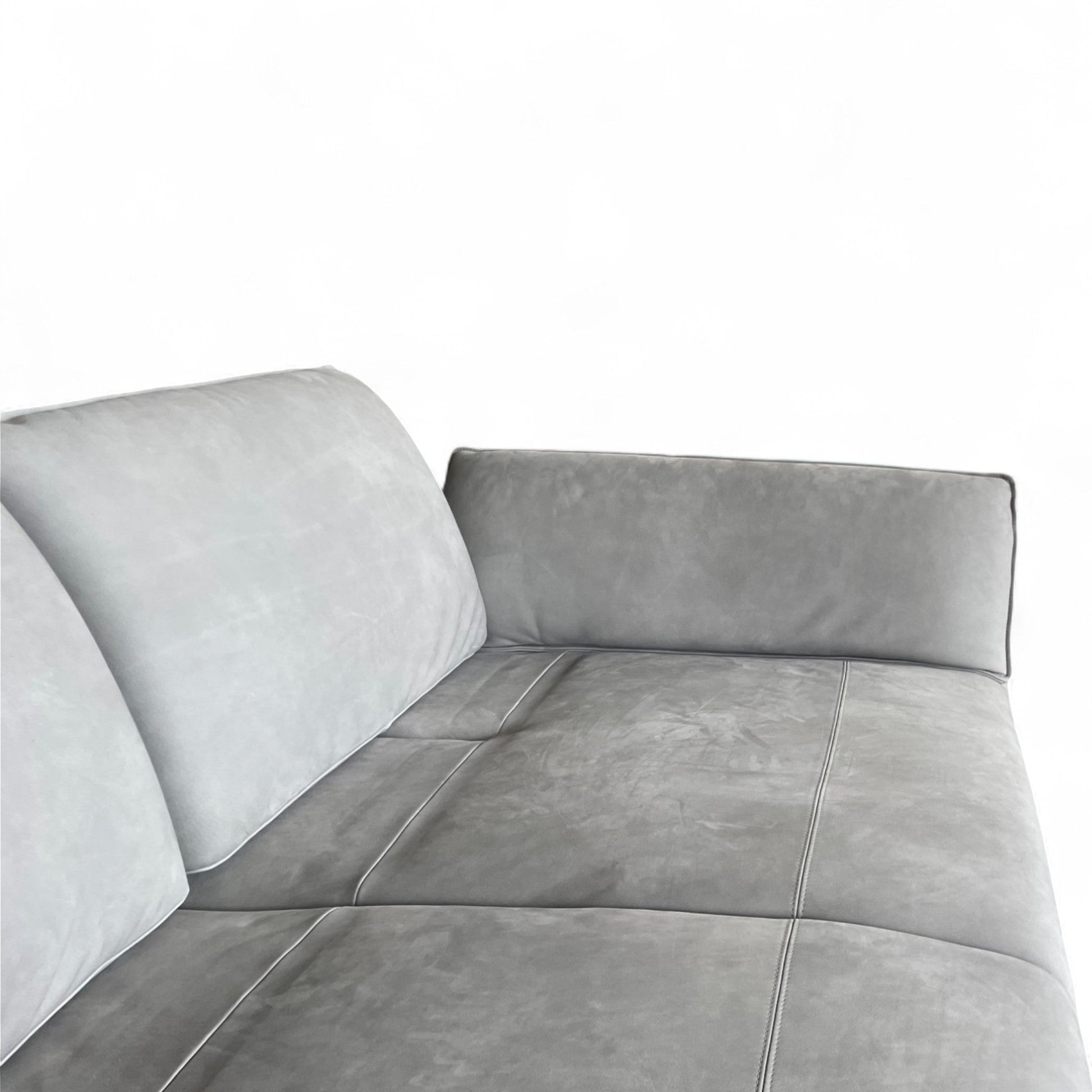 Ecksofa W.Schillig 16554 "fox" – Anilinleder Grau