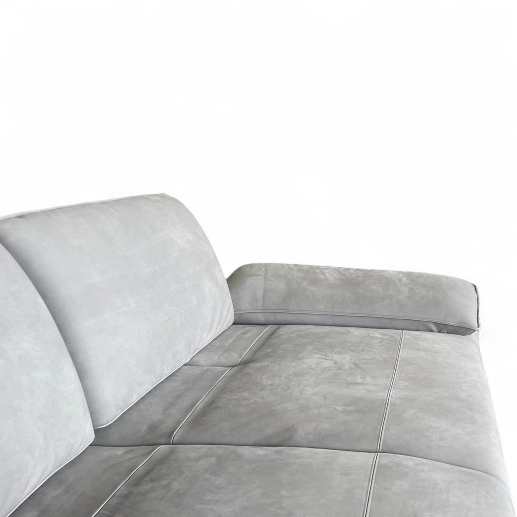 Ecksofa W.Schillig 16554 "fox" – Anilinleder Grau