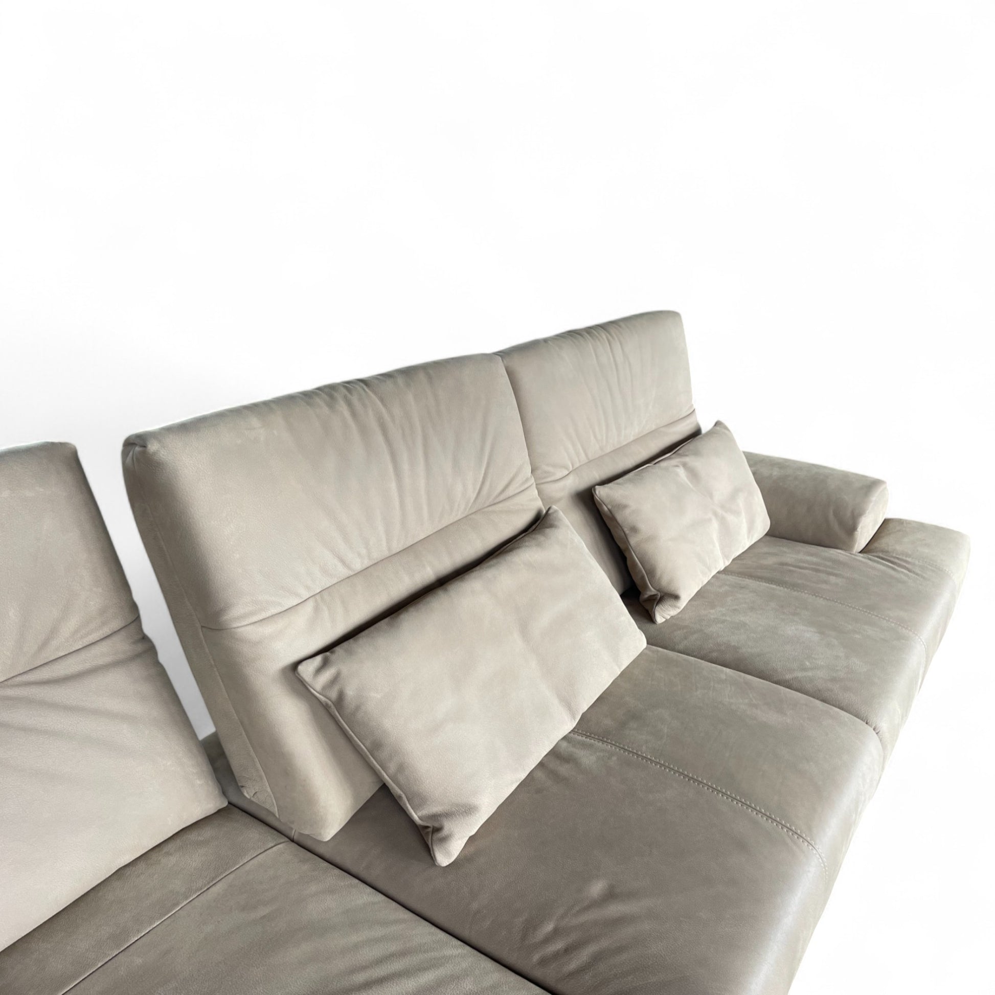 Ecksofa W.Schillig 16567 "caroline" – Leder Sand