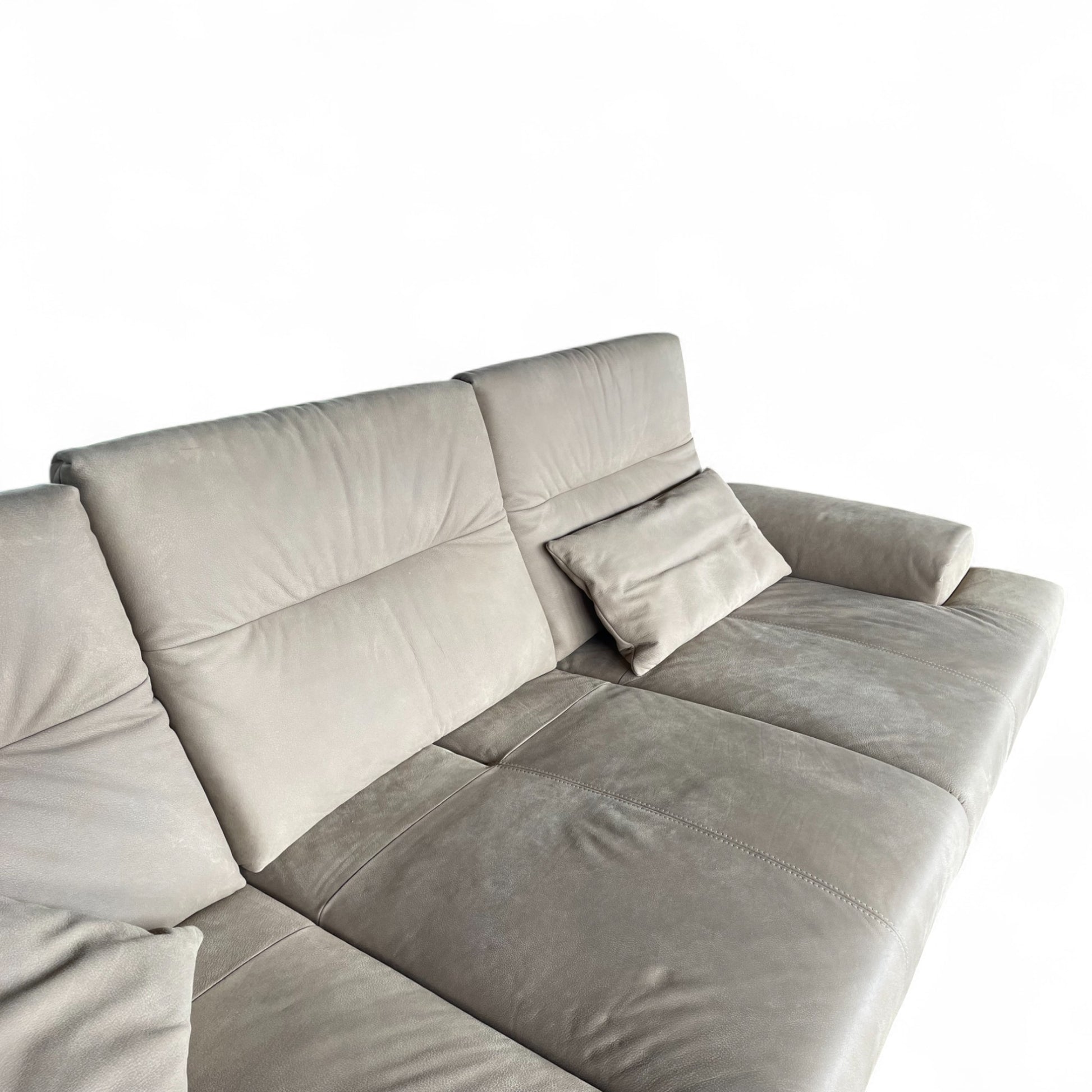 Ecksofa W.Schillig 16567 "caroline" – Leder Sand