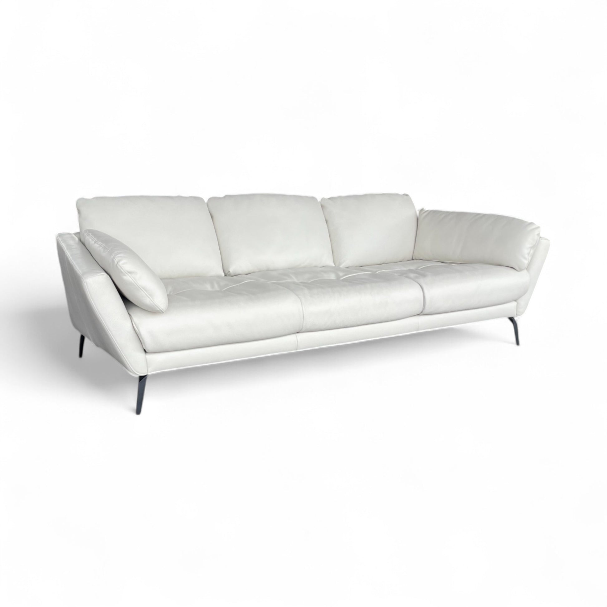 Sofa W.Schillig 12301 "softy" – Leder Ivory, 3-Sitzer