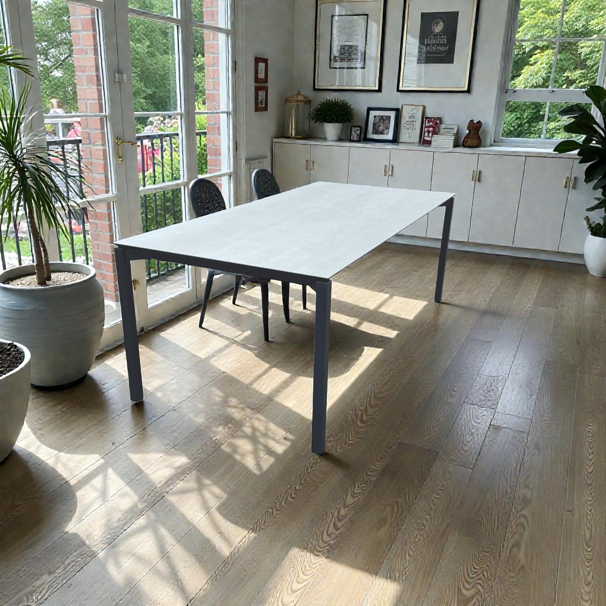 Lavida Tokio Auszugstisch – Keramik Grigia (210×100 + 80 cm)