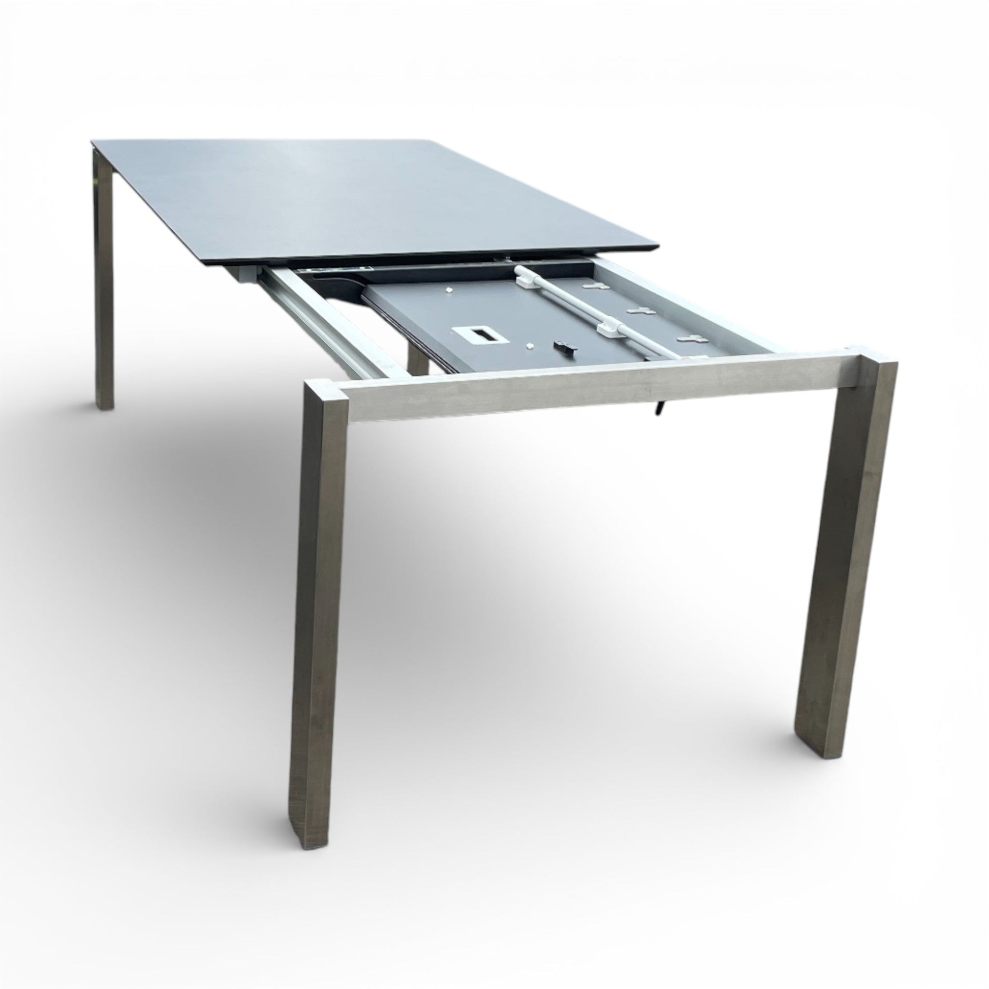 Lavida Helios Auszugstisch – Keramik Zement (140×100 + 60 cm)