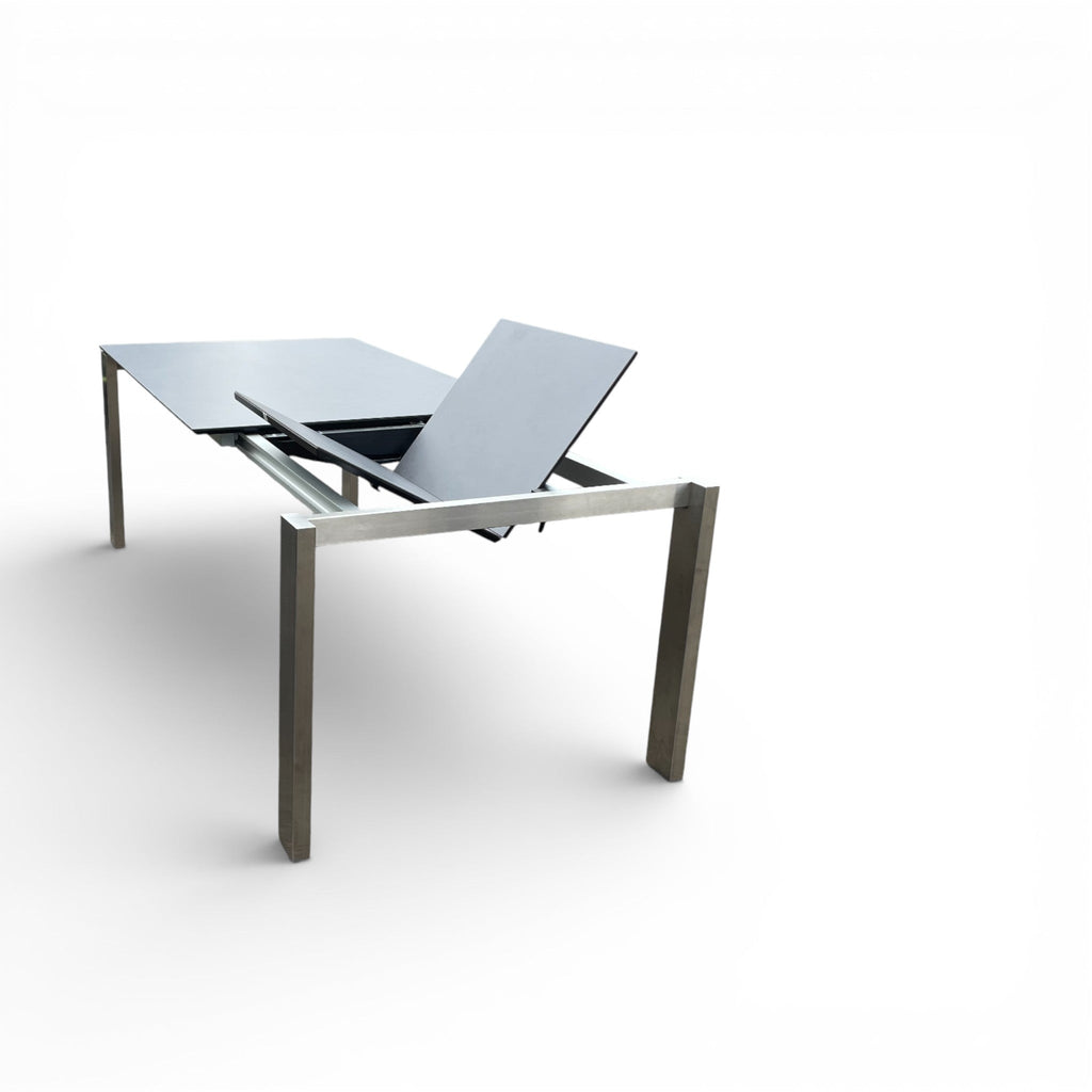 Lavida Helios Auszugstisch – Keramik Zement (140×100 + 60 cm)