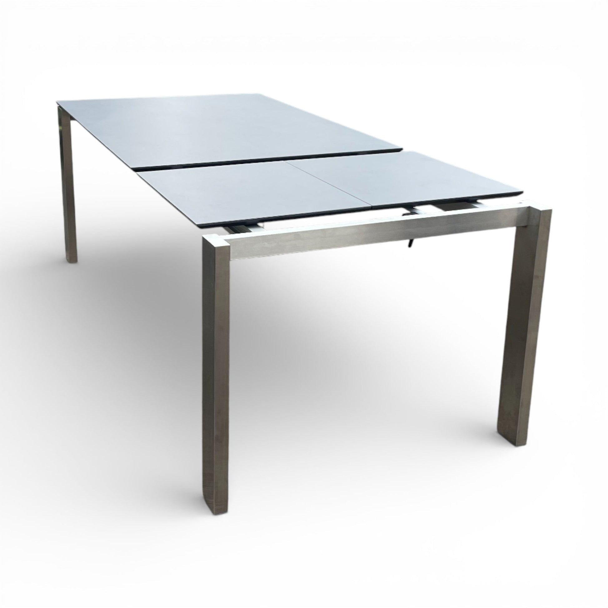 Lavida Helios Auszugstisch – Keramik Zement (140×100 + 60 cm)