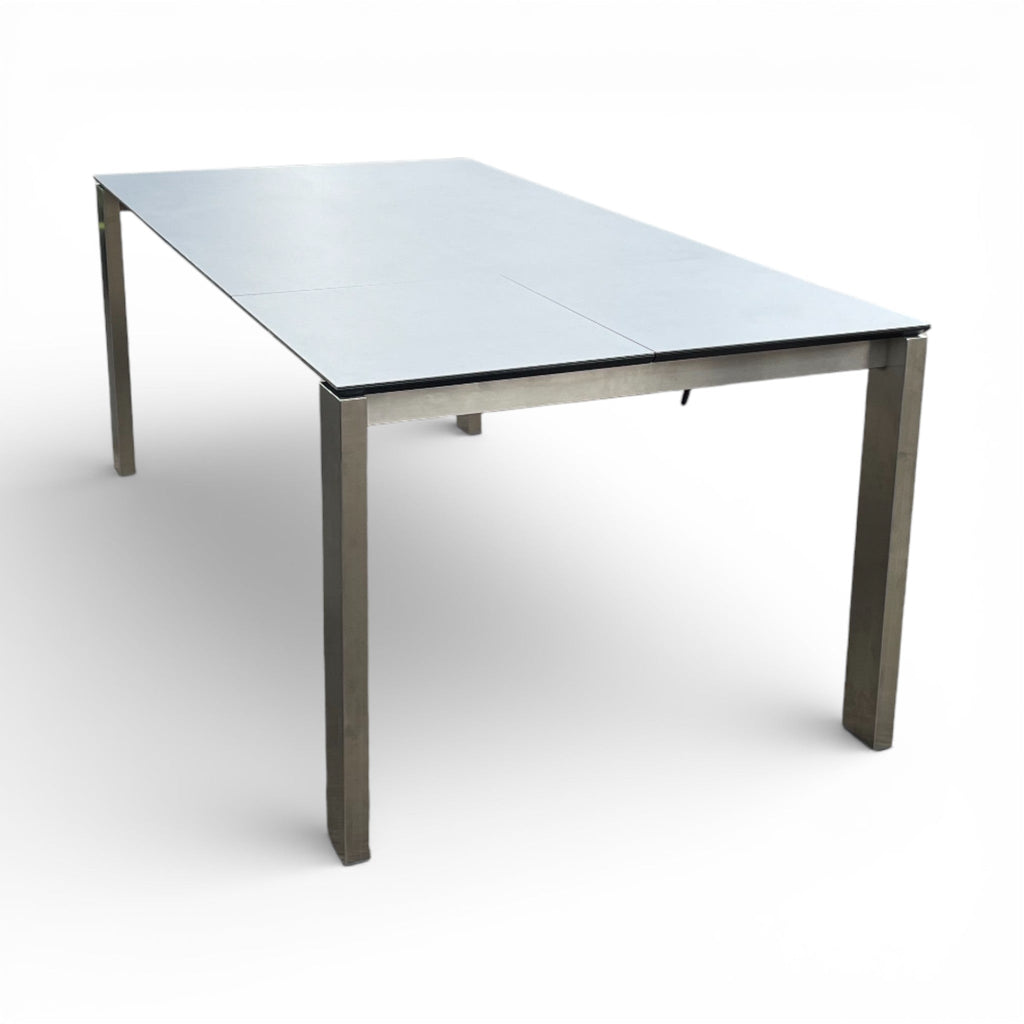 Lavida Helios Auszugstisch – Keramik Zement (140×100 + 60 cm)