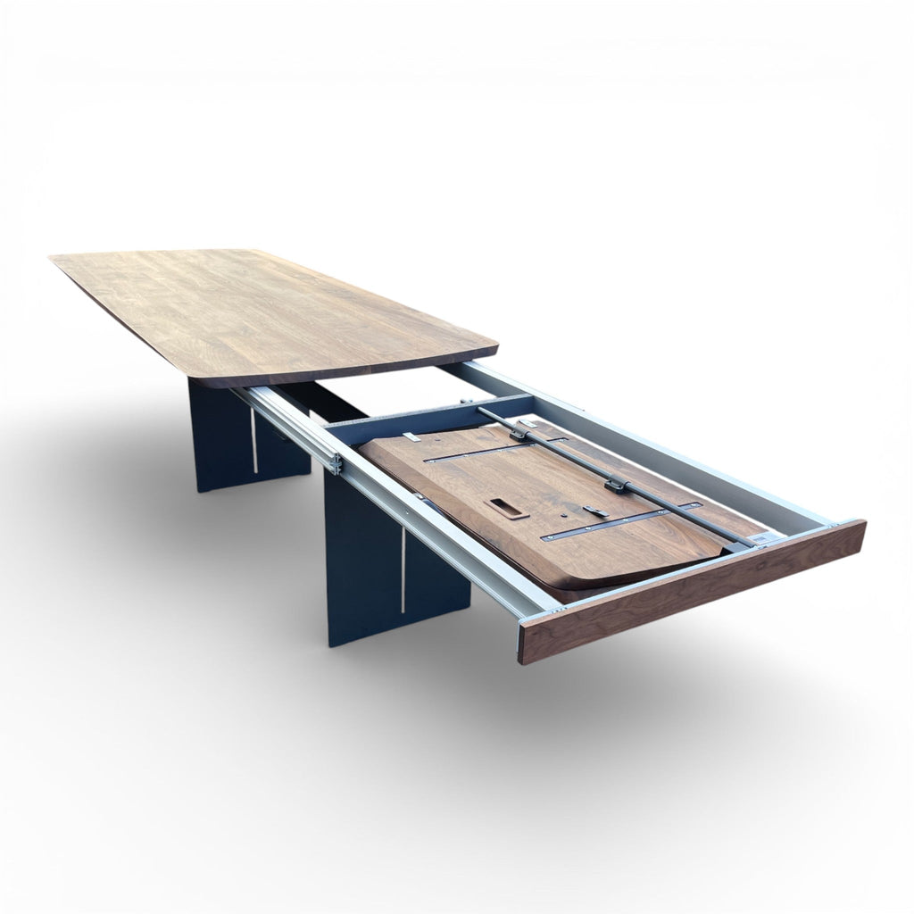 Lavida Freiform Synchro Auszugstisch – Nussbaum (240×100 + 80 cm)