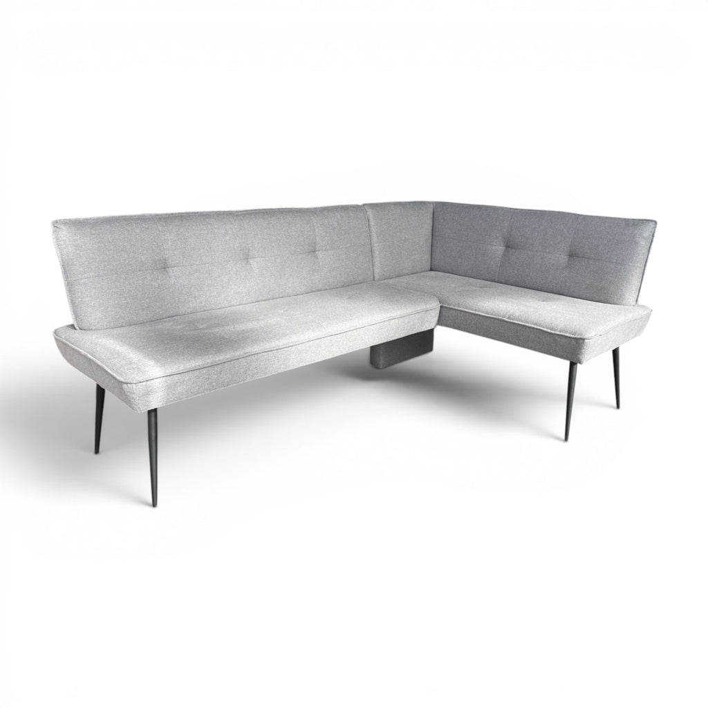 Eckbank K+W 4703 - Stoff Hellgrau - Einzelfüße