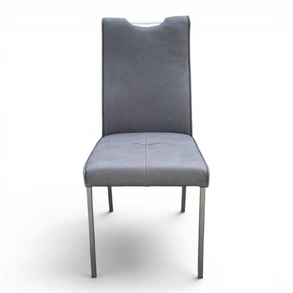 4-Fuß Stuhl 2er Set K+W 6396 - Microfaser Darkgrey