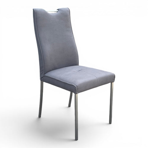 4-Fuß Stuhl 2er Set K+W 6396 - Microfaser Darkgrey