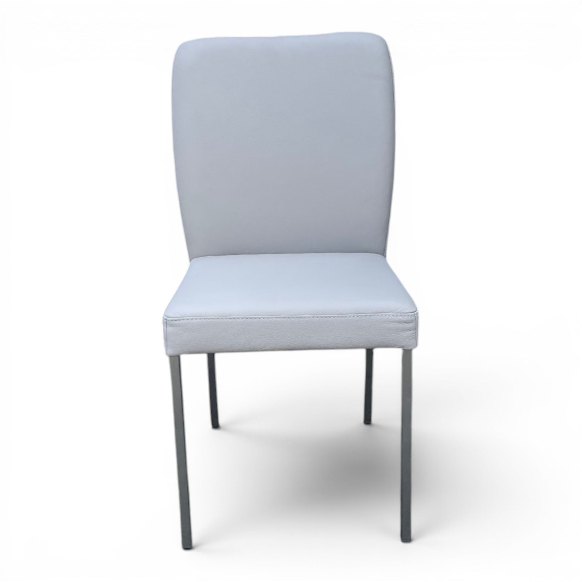 4-Fuß Stuhl K+W 6195 - Longlife Leder Bronco Light Grey
