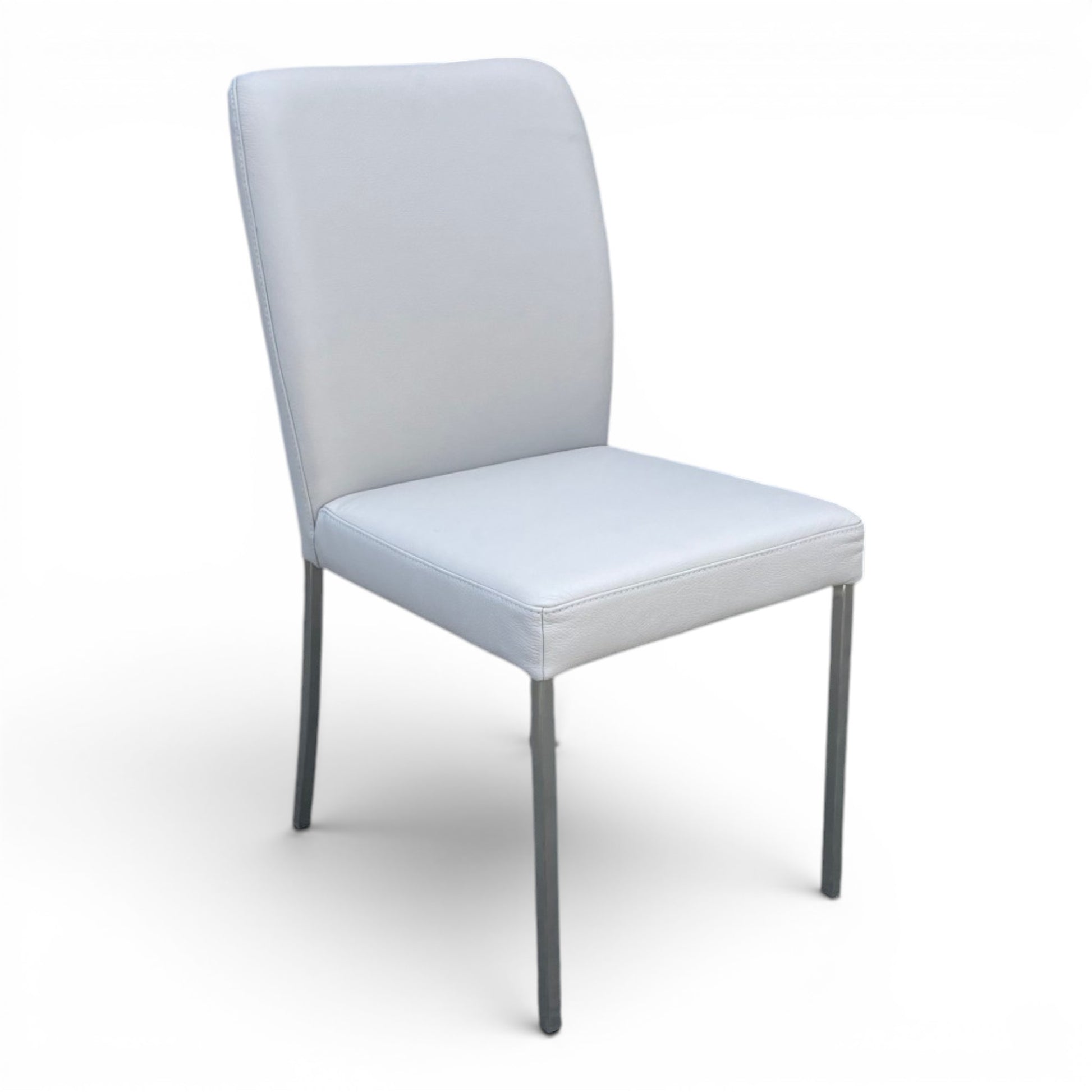 4-Fuß Stuhl K+W 6195 - Longlife Leder Bronco Light Grey
