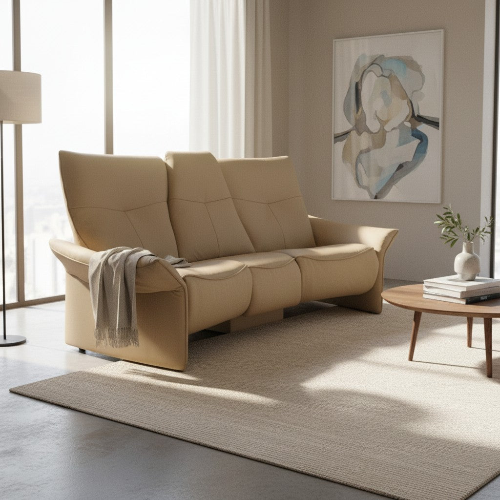 Himolla 4934 Cumuly – Trapezsofa in Longlife Rustika Nebel